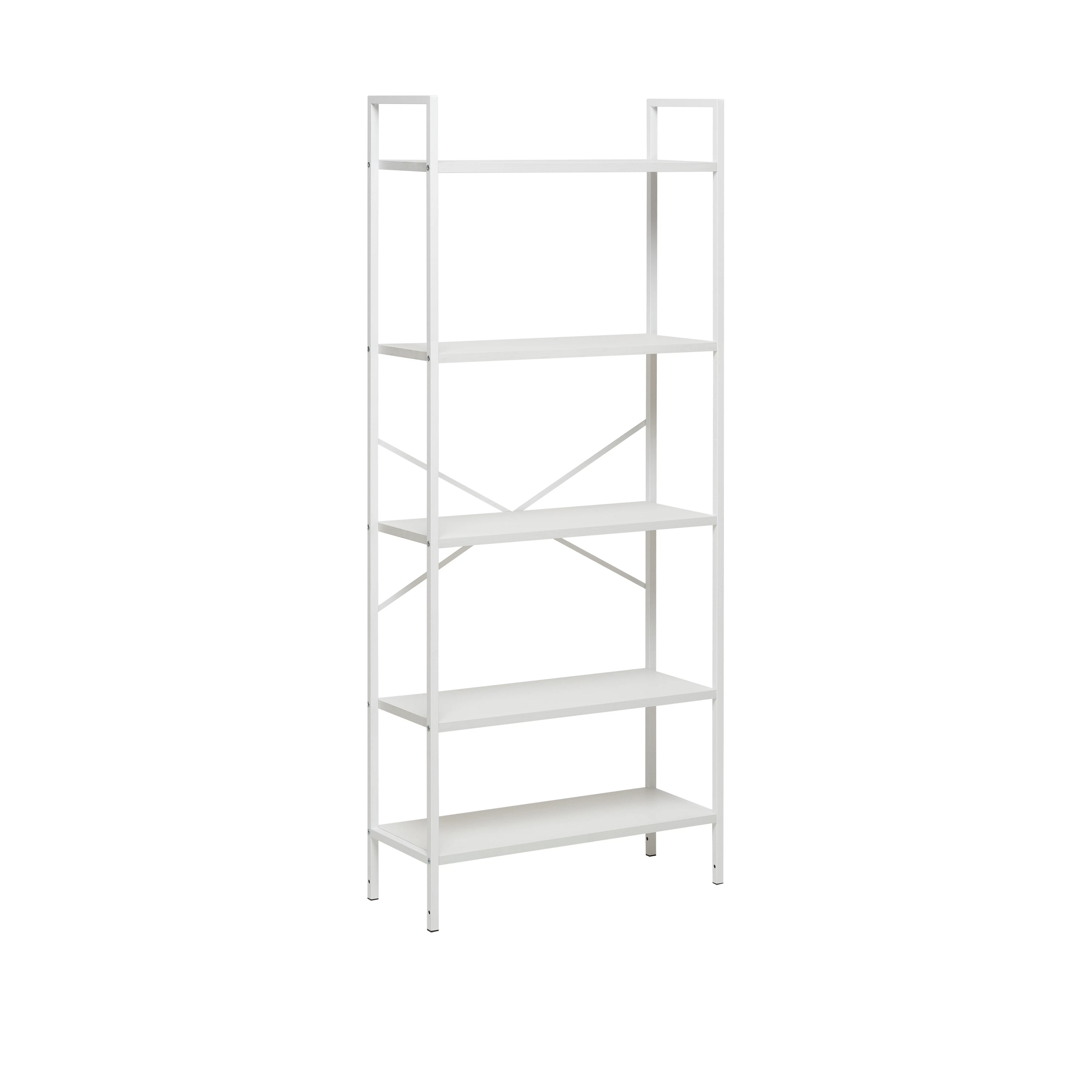 Изображение товара Стеллаж Leset Стилвуд 25 широкий с 5 полками надежный белый/белый
