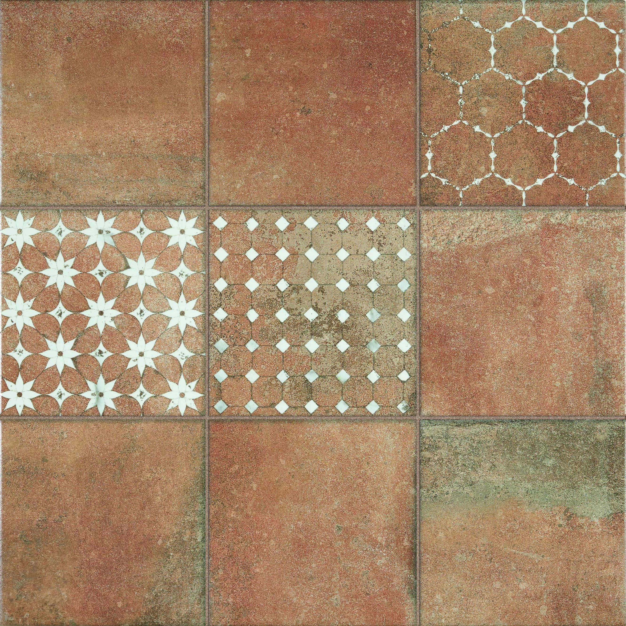 Изображение товара Керамогранит La Platera Kube Quinta Cotto-Carrara 45x45 коричневый 1,42 м2 морозостойкий