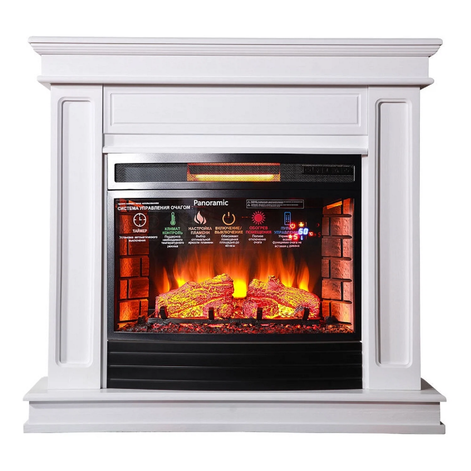 Изображение товара Электрический камин Stafford с Panoramic25 белый от Interflame