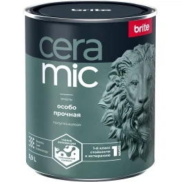 Эмаль BRITE CERAMIC особо прочная акриловая база С, банка 0,9 л