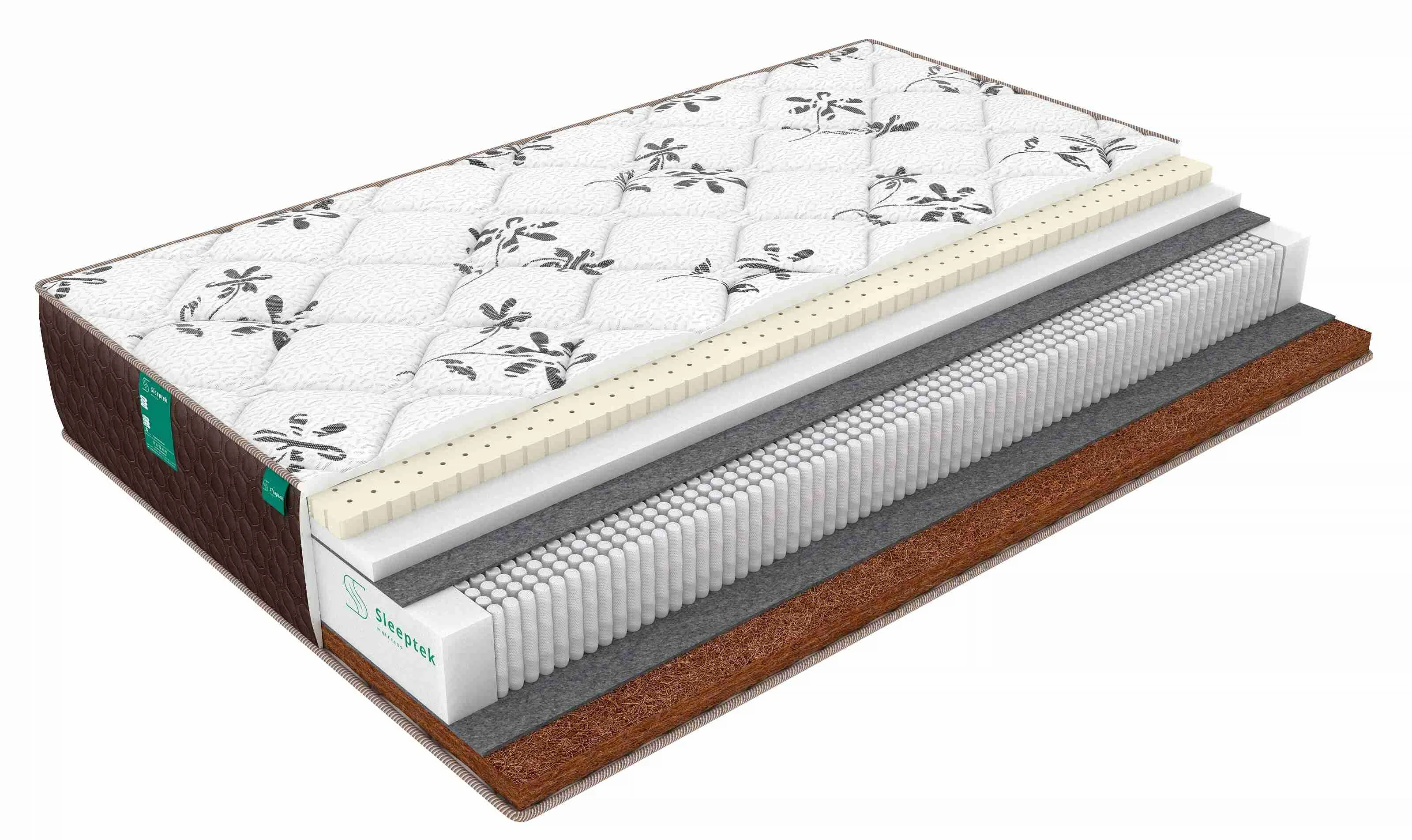 Изображение товара Матрас Sleeptek Lux LatexNorma 80x190 см с независимыми пружинами и натуральным латексом