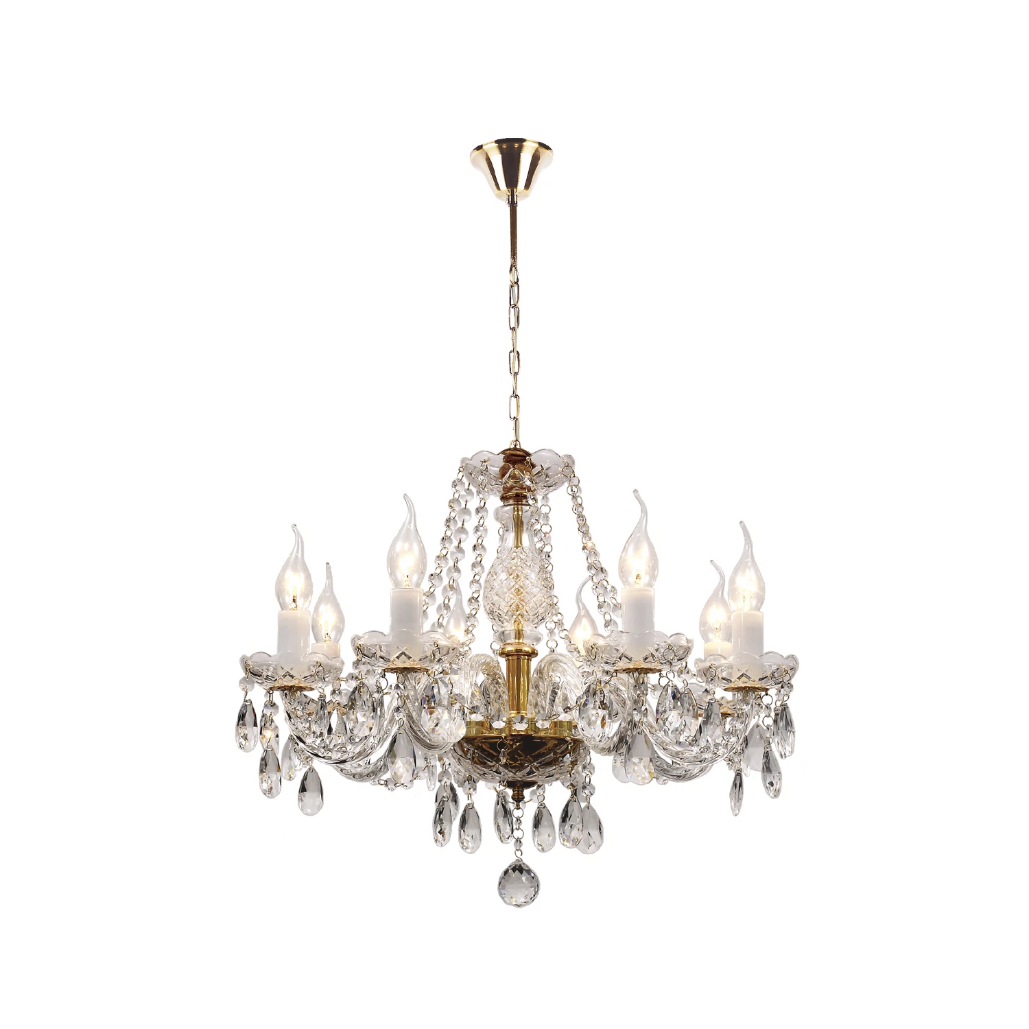 Изображение товара Подвесная люстра FAVOURITE 1735-8P 8 ламп золото хрусталь стиль классика