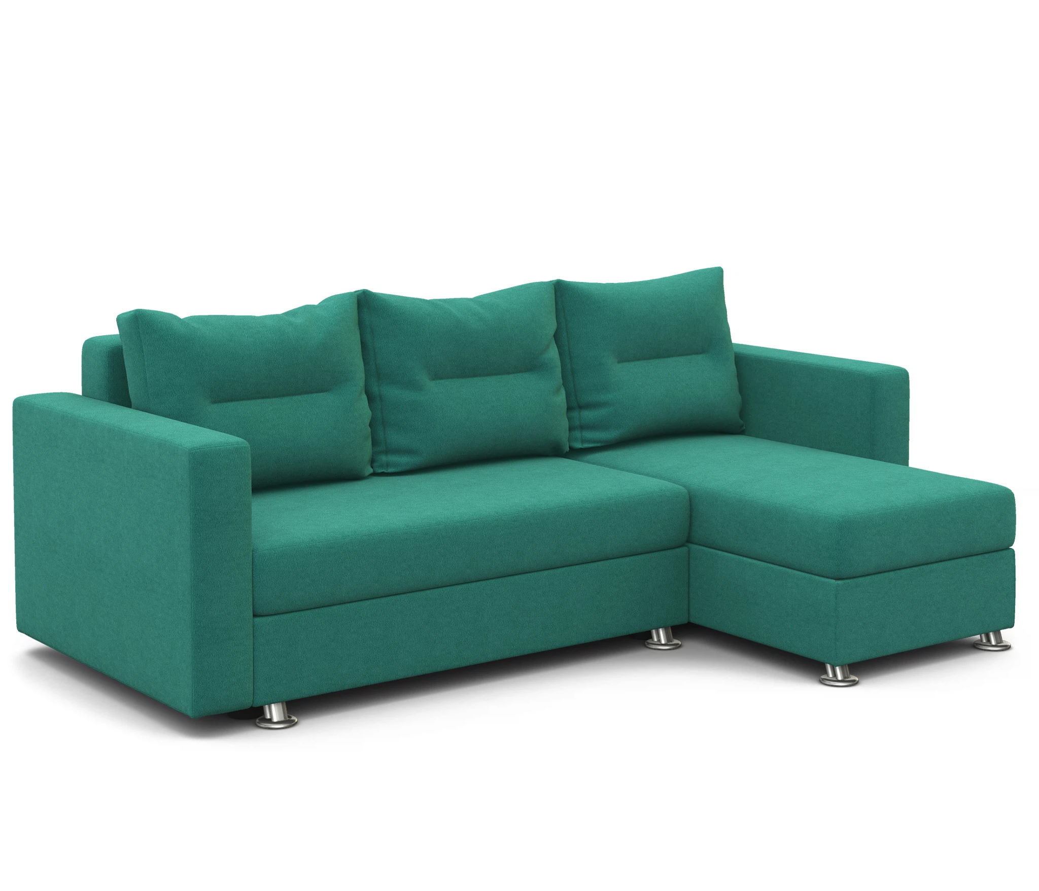 Изображение товара Угловой диван Ария правый велюр бирюзовый