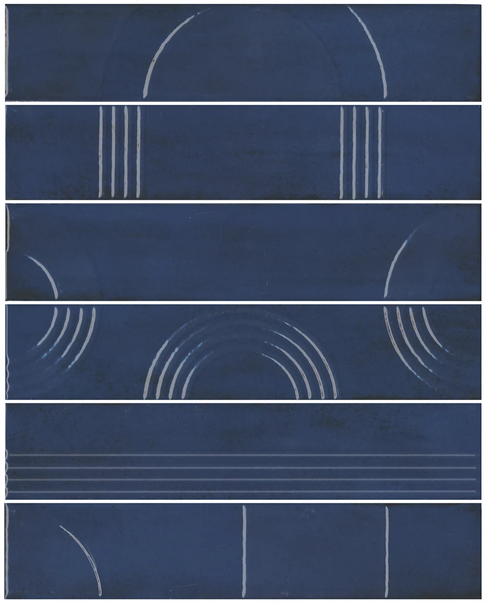 Изображение товара Панно Мажорель синий тёмный глянцевый от Kerama Marazzi 36х28,5 см