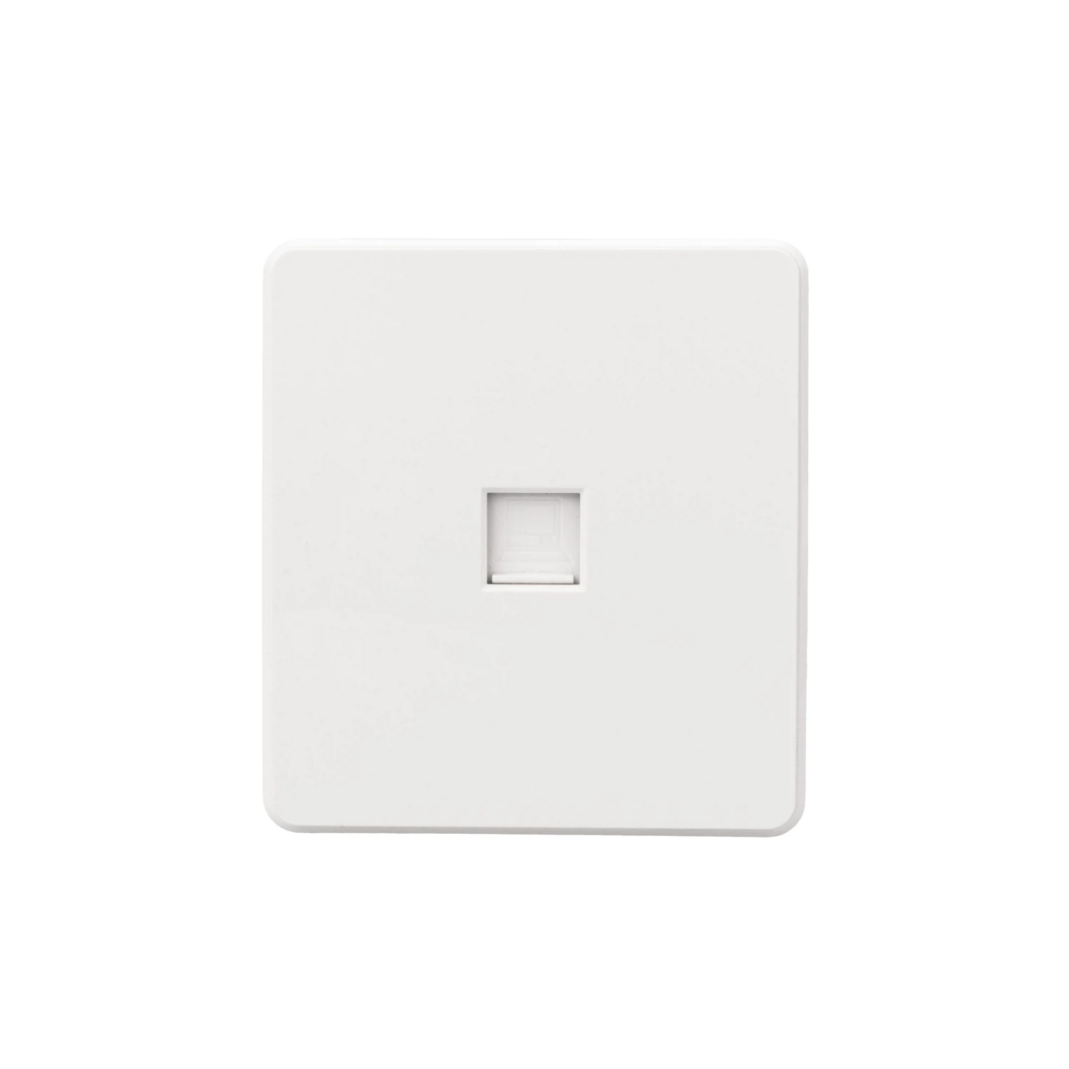 Изображение товара Розетка KRANZ ROUND компьютерная RJ45 CAT6 с рамкой белая для сети интернет