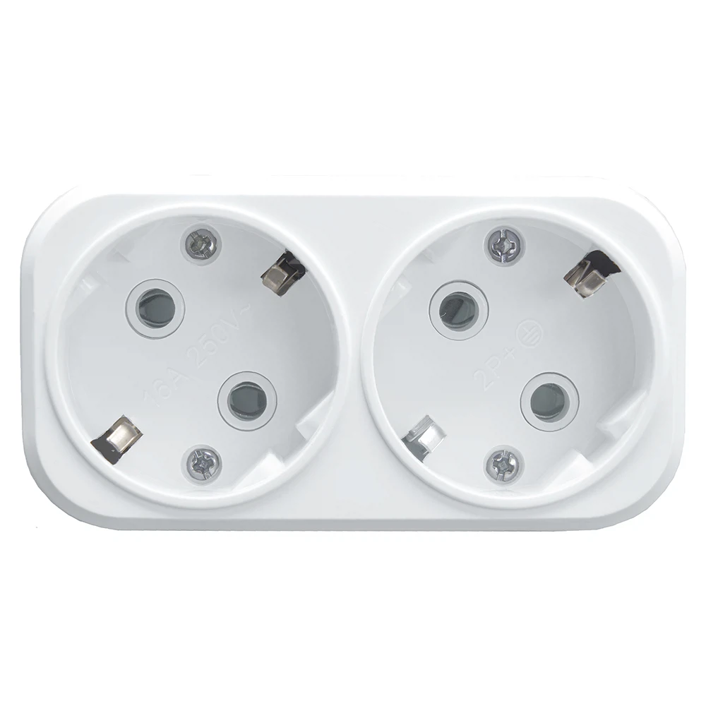 Изображение товара Разветвитель сетевой 2-местный с/з STEKKER ADP16-22-20 250V, 16A, ABS огнеустойчивый пластик, белый Изображение товара Разветвитель сетевой 2-местный с/з STEKKER ADP16-22-20 250V, 16A, ABS огнеустойчивый пластик, белый