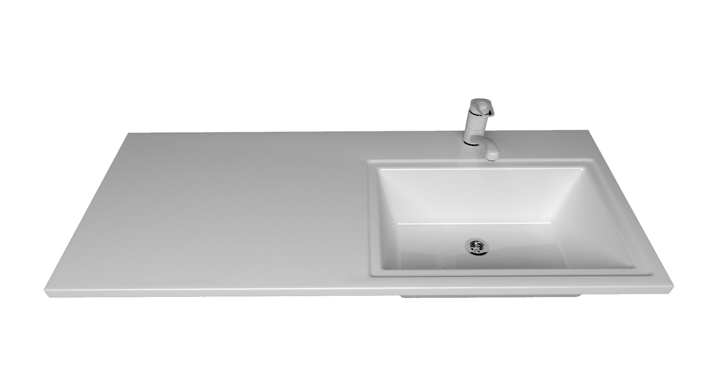 Изображение товара Раковина над стиральной машиной Мадлен 110 правая из искусственного мрамора