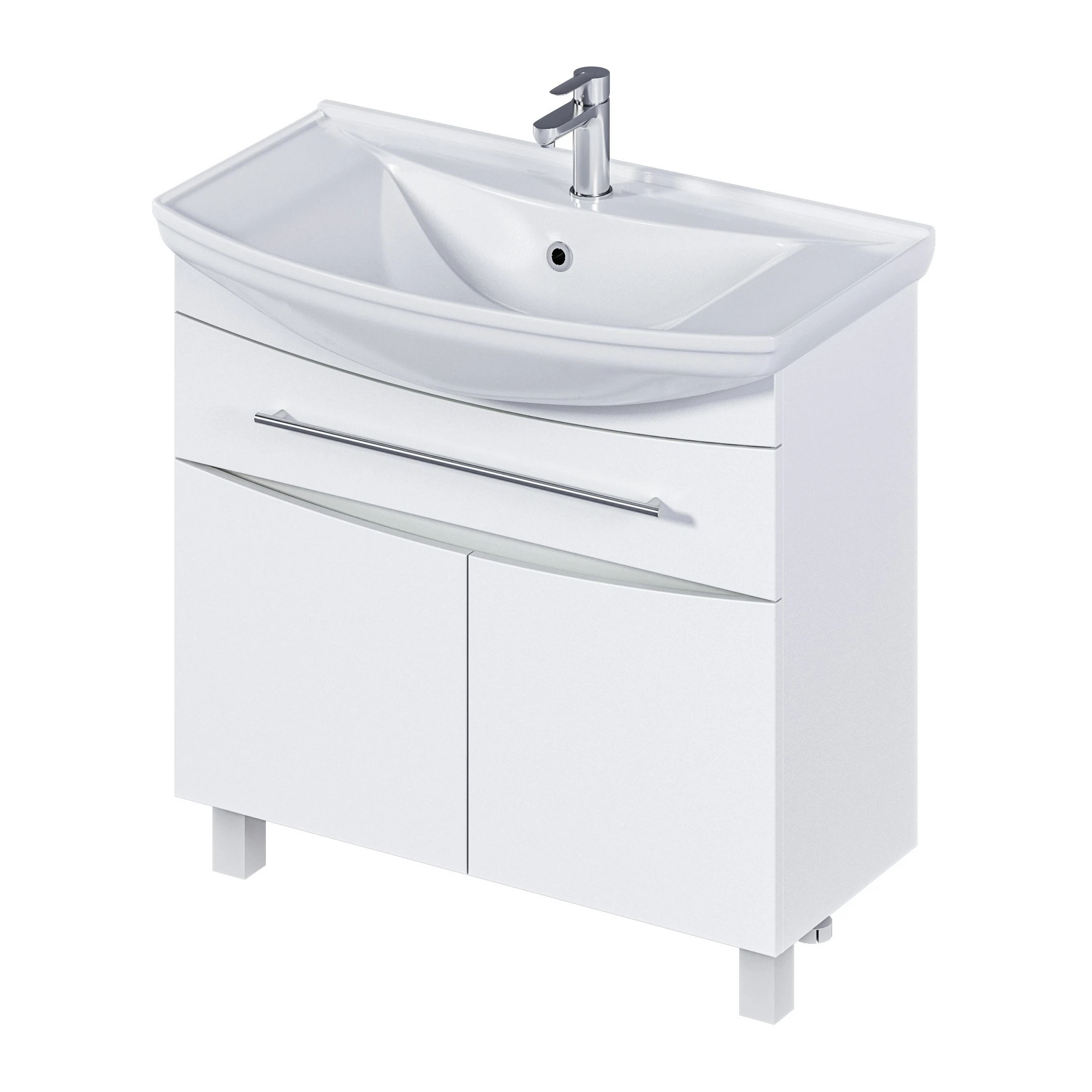 Изображение товара Тумба под раковину в ванную 1Marka Lina New 85 напольная белая