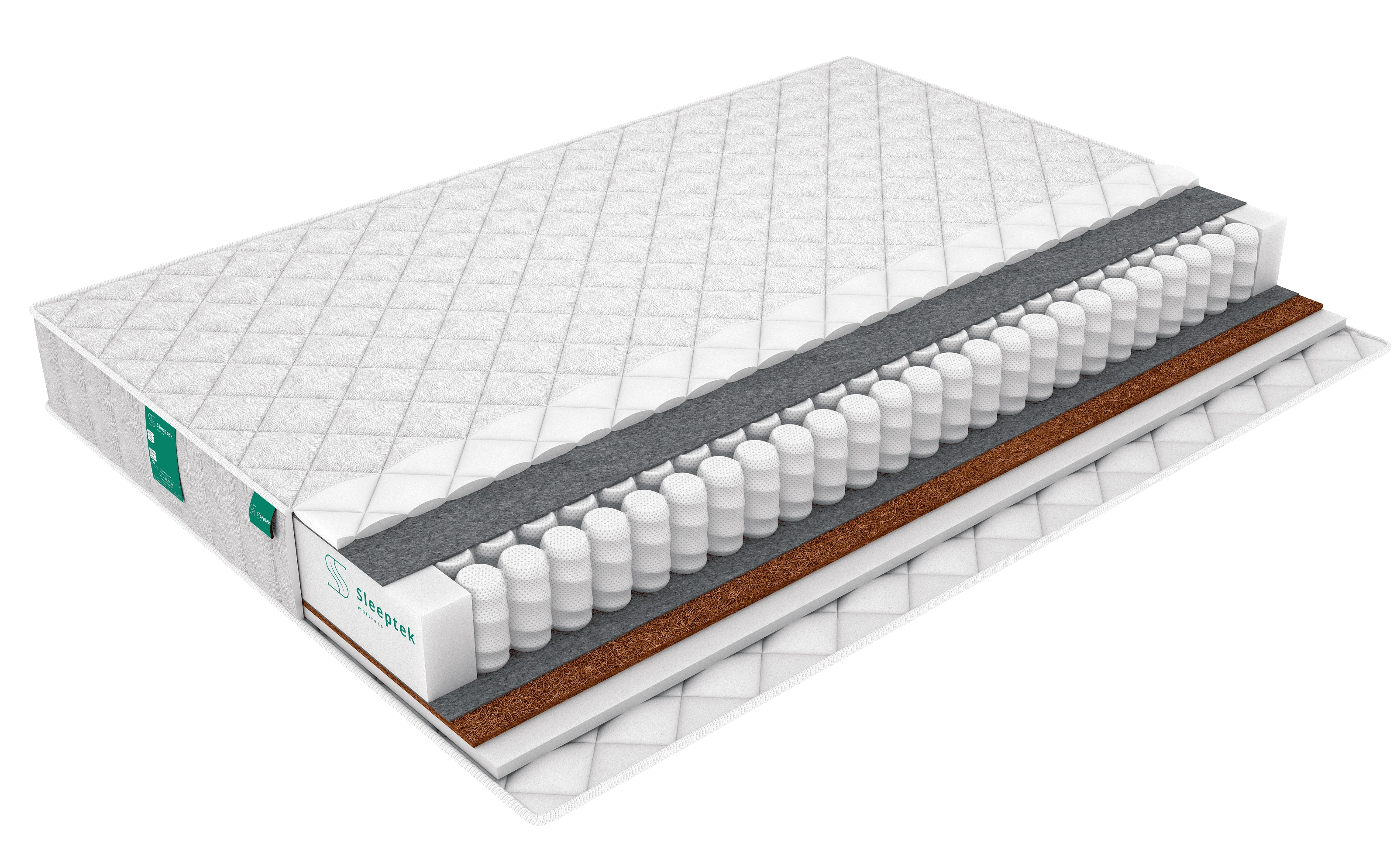 Изображение товара Матрас Sleeptek Simple One 120x200 см с двухсторонней жесткостью и ортопедической поддержкой