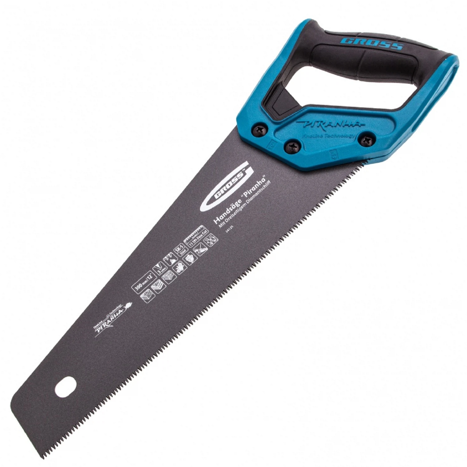 Изображение товара Ножовка по дереву Gross PIRANHA 300 мм, 11 TPI, тефлоновое покрытие, двухкомпонентная рукоятка