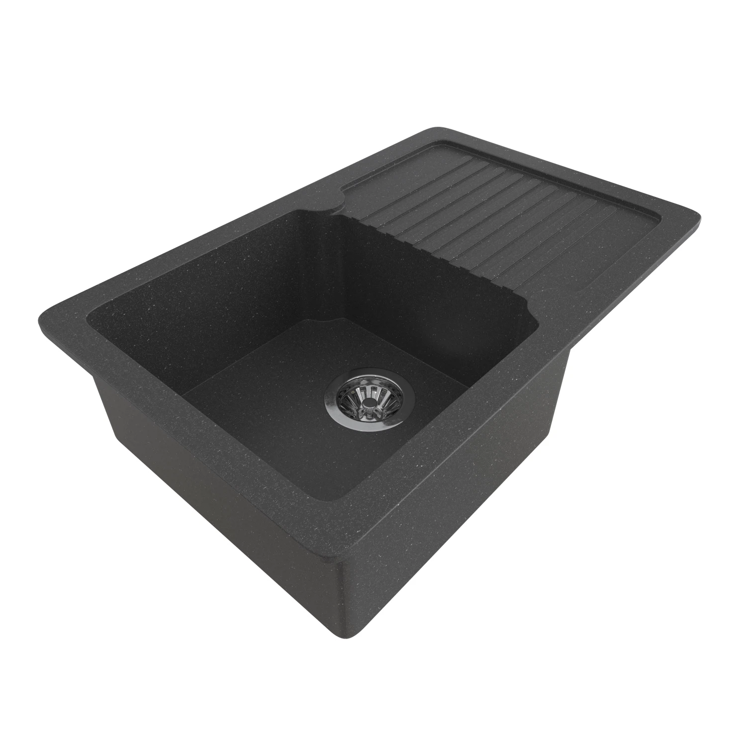 Изображение товара Врезная кухонная мойка из искусственного мрамора Mixline ML-GMS24 765х200 мм, черная