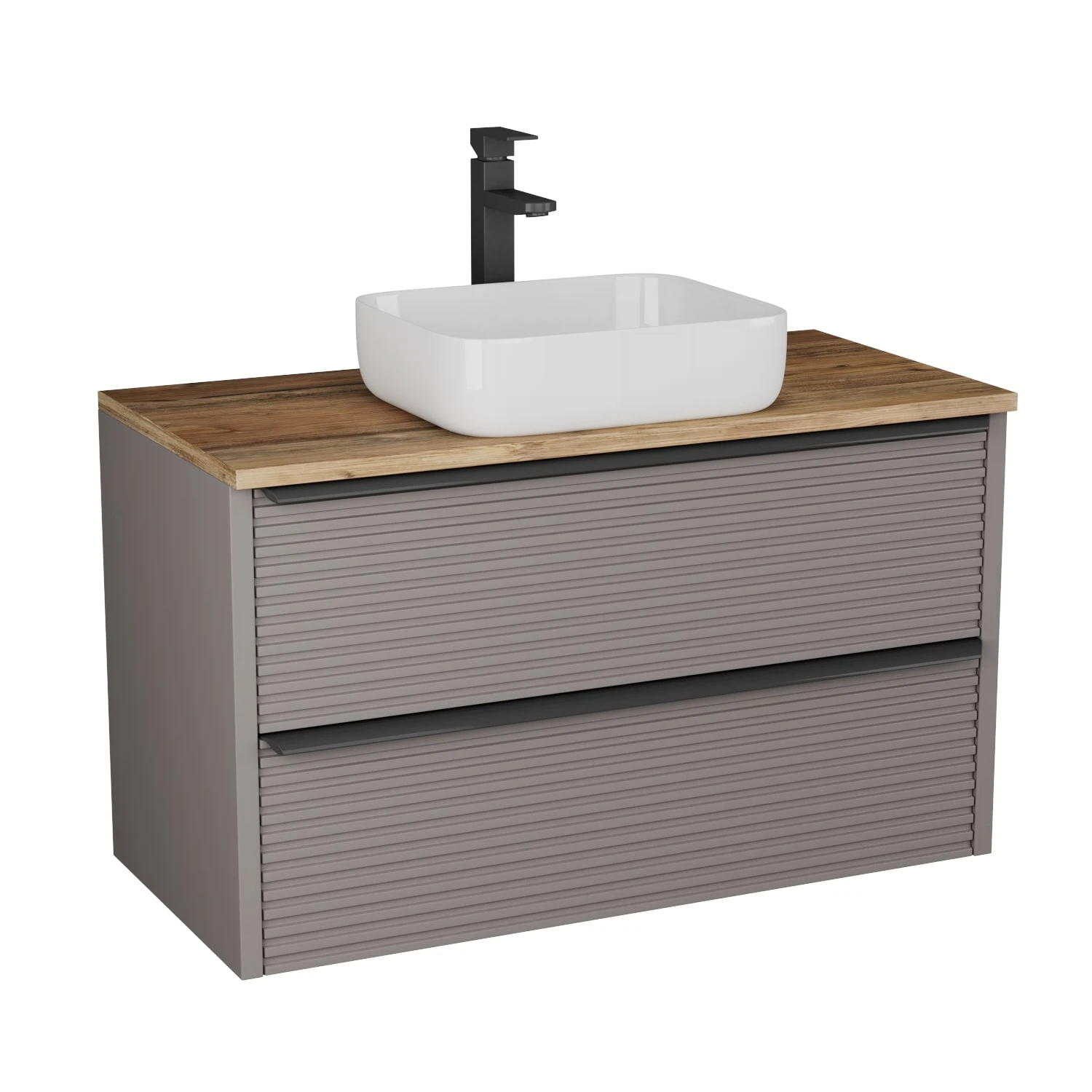 Изображение товара Подвесная тумба с раковиной Veneciana 105 капучино матовая МДФ