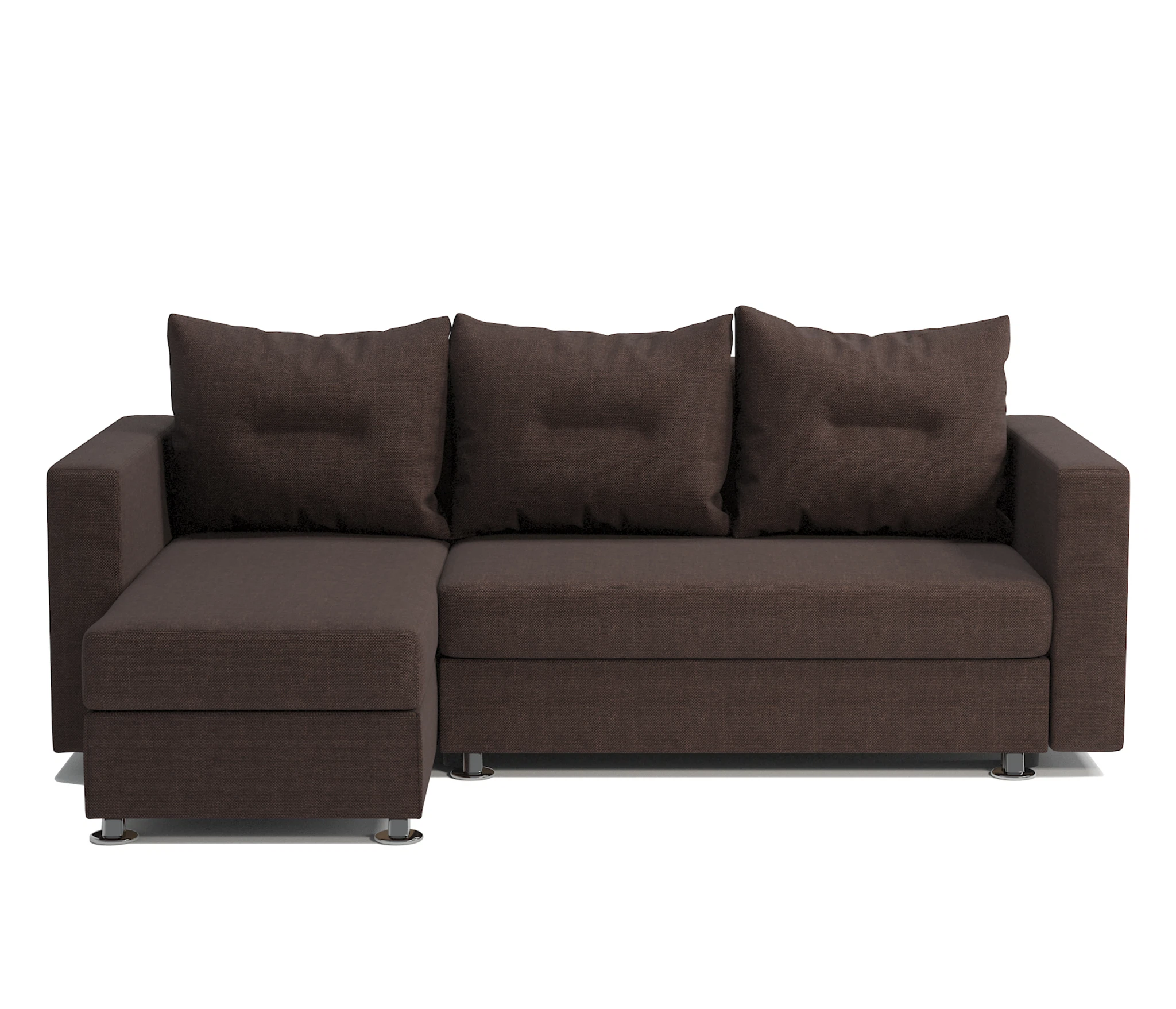 Изображение товара Угловой диван Ария левый рогожка шоколад