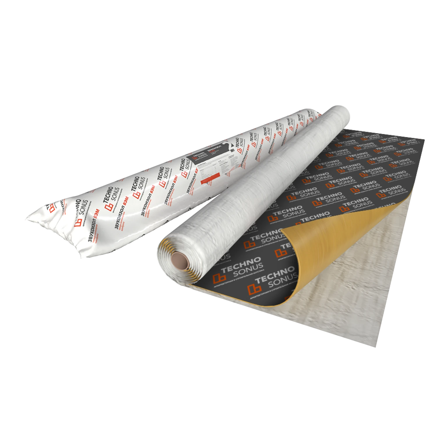 Изображение товара Мембрана Звукоизол ВЭМ 2 3м2 эластичная звукоизоляционная Россия