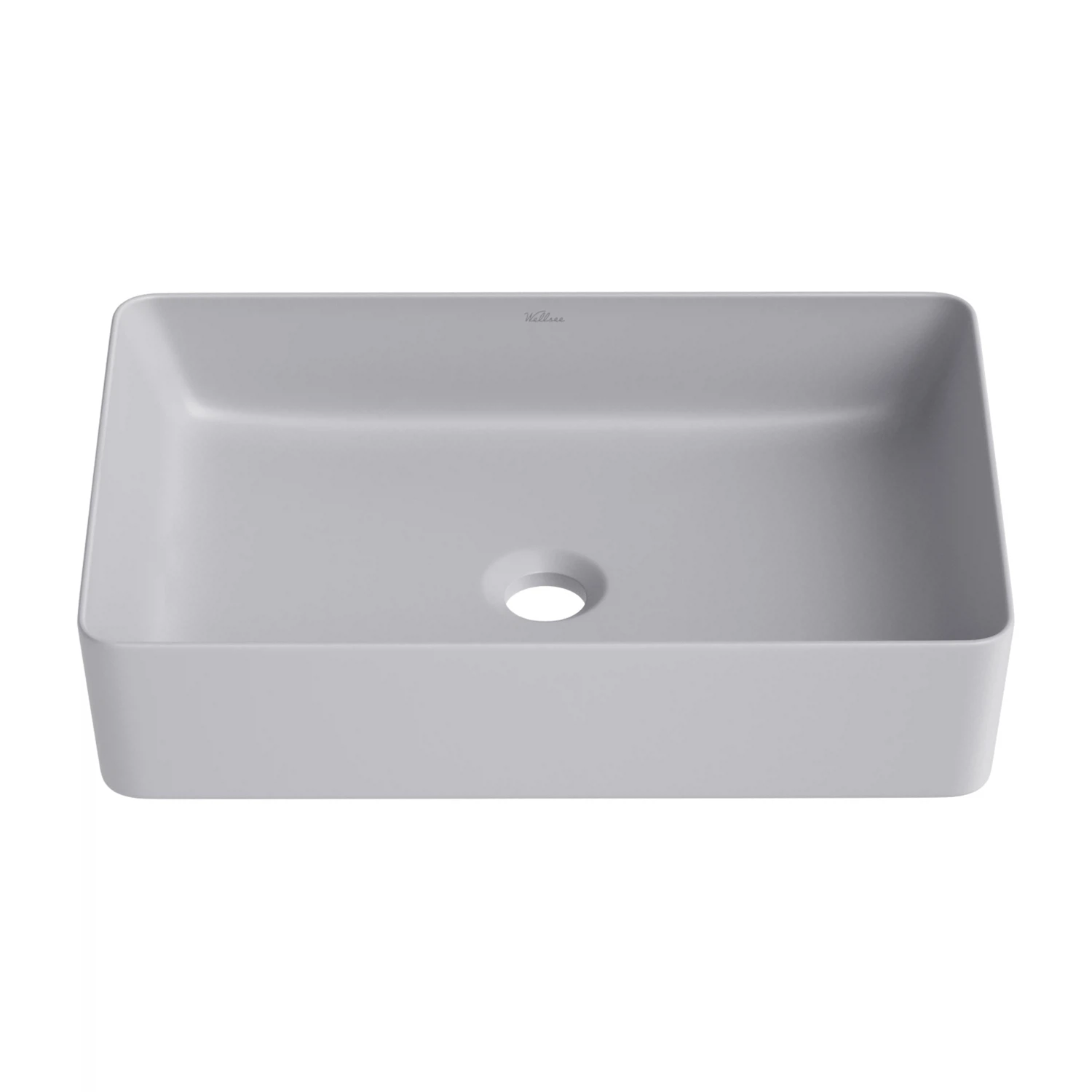 Изображение товара Накладная раковина Wellsee FreeDom 2.0 прямоугольная 50х34 см серая