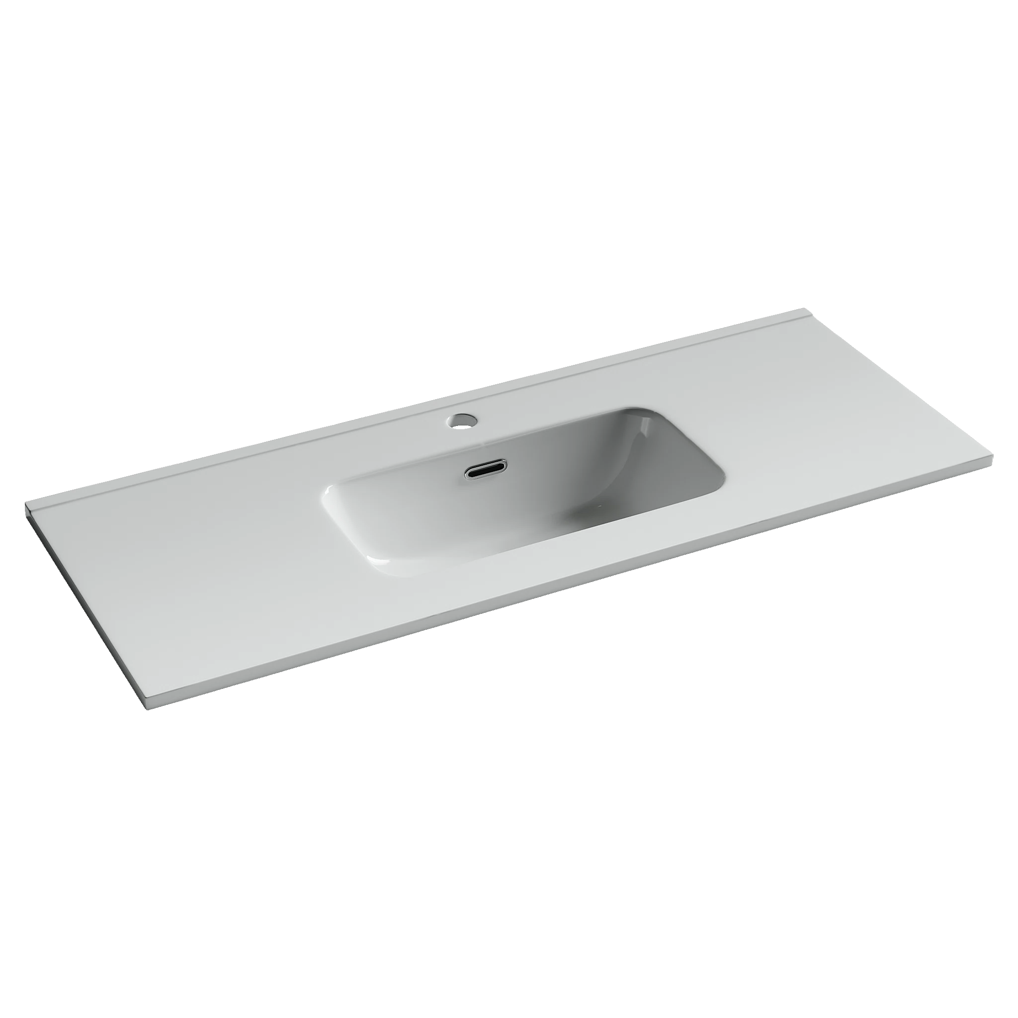 Изображение товара Раковина мебельная накладная Compact 1010x395x175 белый фарфор Италия