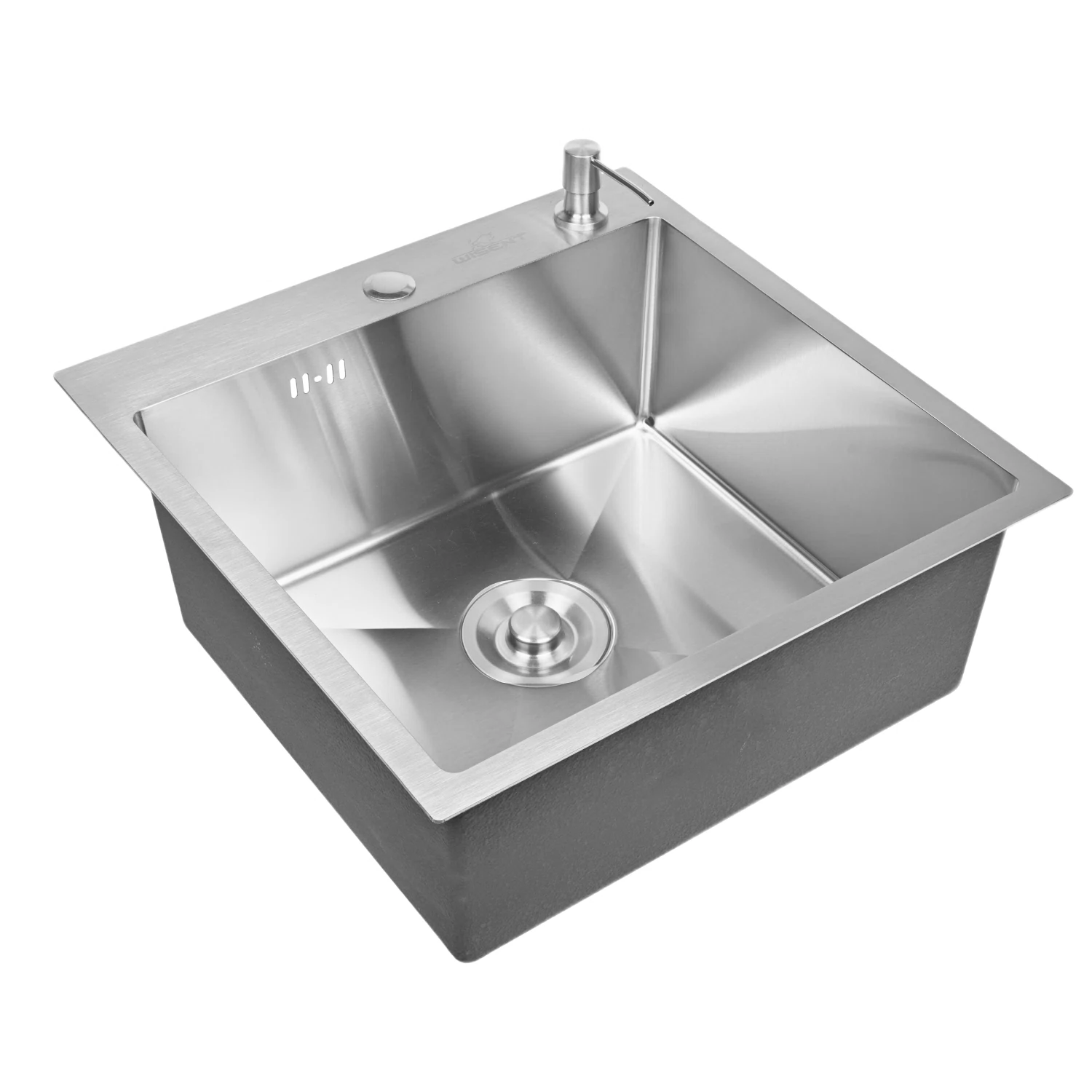 Изображение товара Мойка кухонная из нержавеющей стали WISENT WGS35050 квадратная 50х50 см