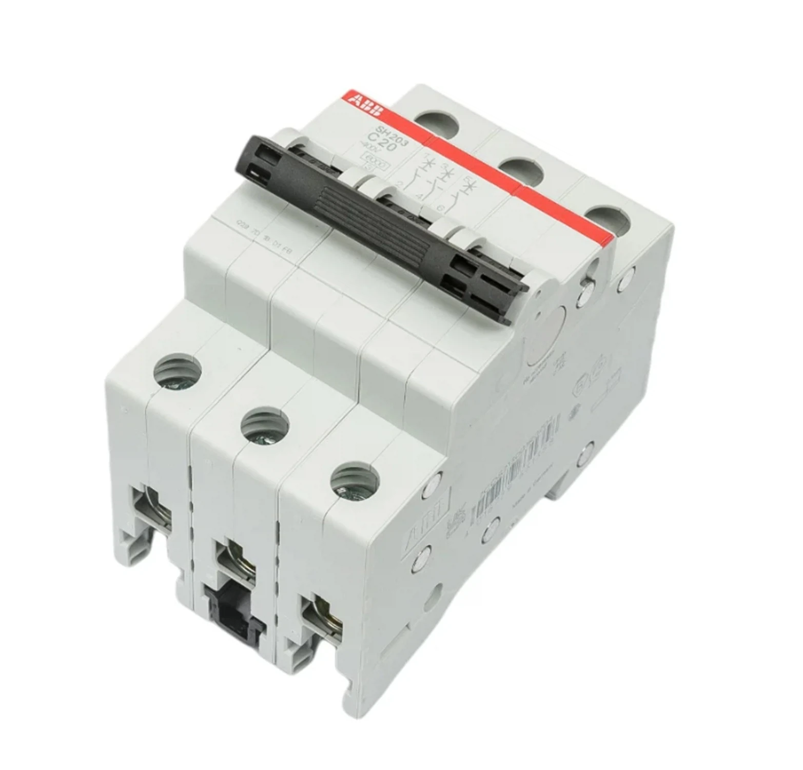 Изображение товара Автоматический выключатель ABB 3P SH203 C20 для защиты электросетей