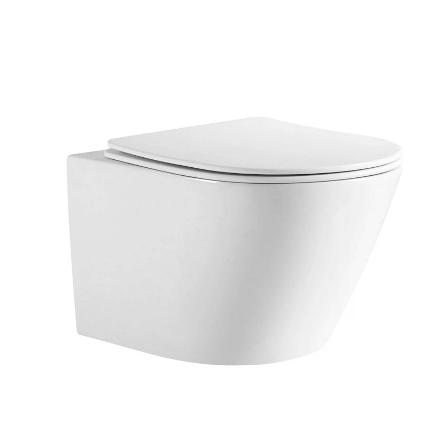 Изображение товара Подвесной безободковый унитаз Tierra Tornado с сиденьем DPL, белый