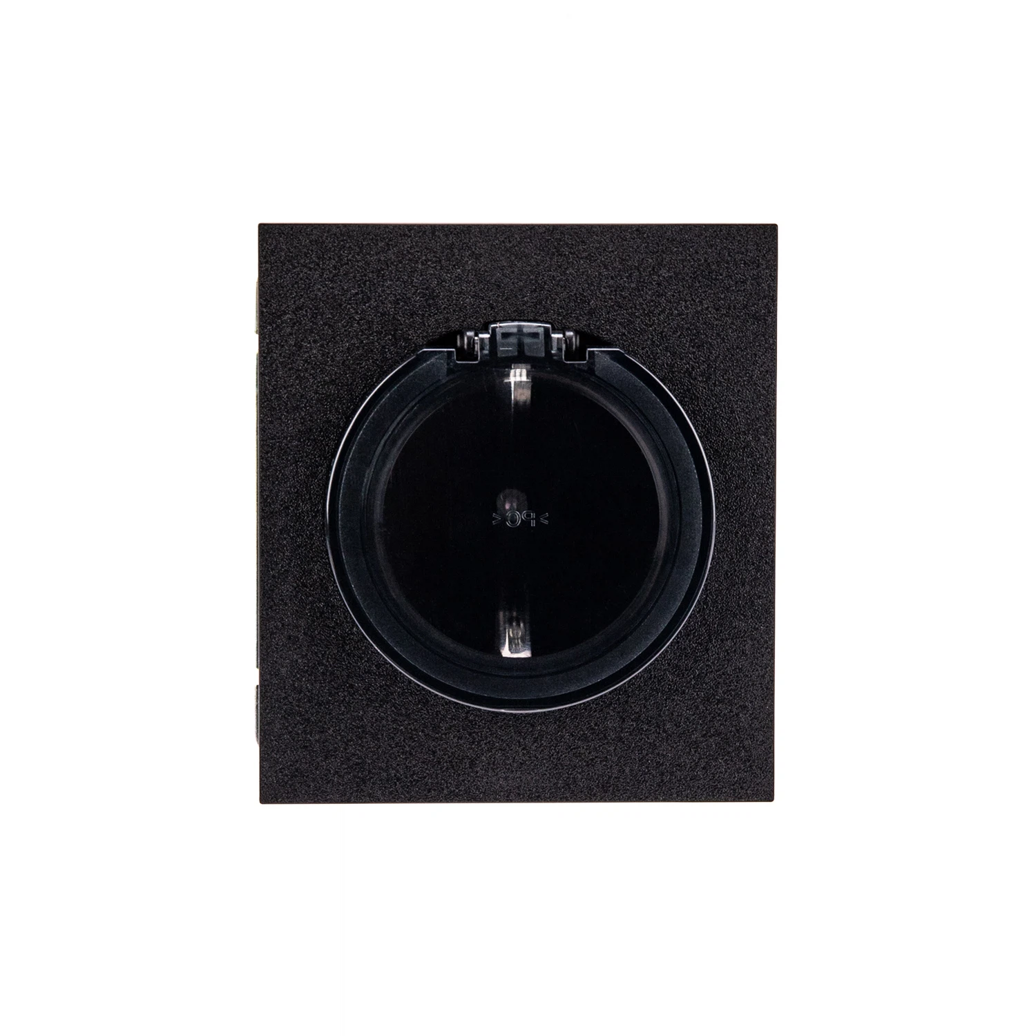 Изображение товара Штепсельная розетка Kranz Strong с защитными шторками и крышкой черная 16А