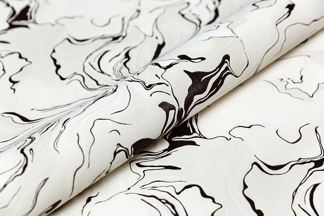 Изображение товара Обои виниловые Kerama Marazzi  Галатея база универсальная, белый чёрный, арт. KM7607
