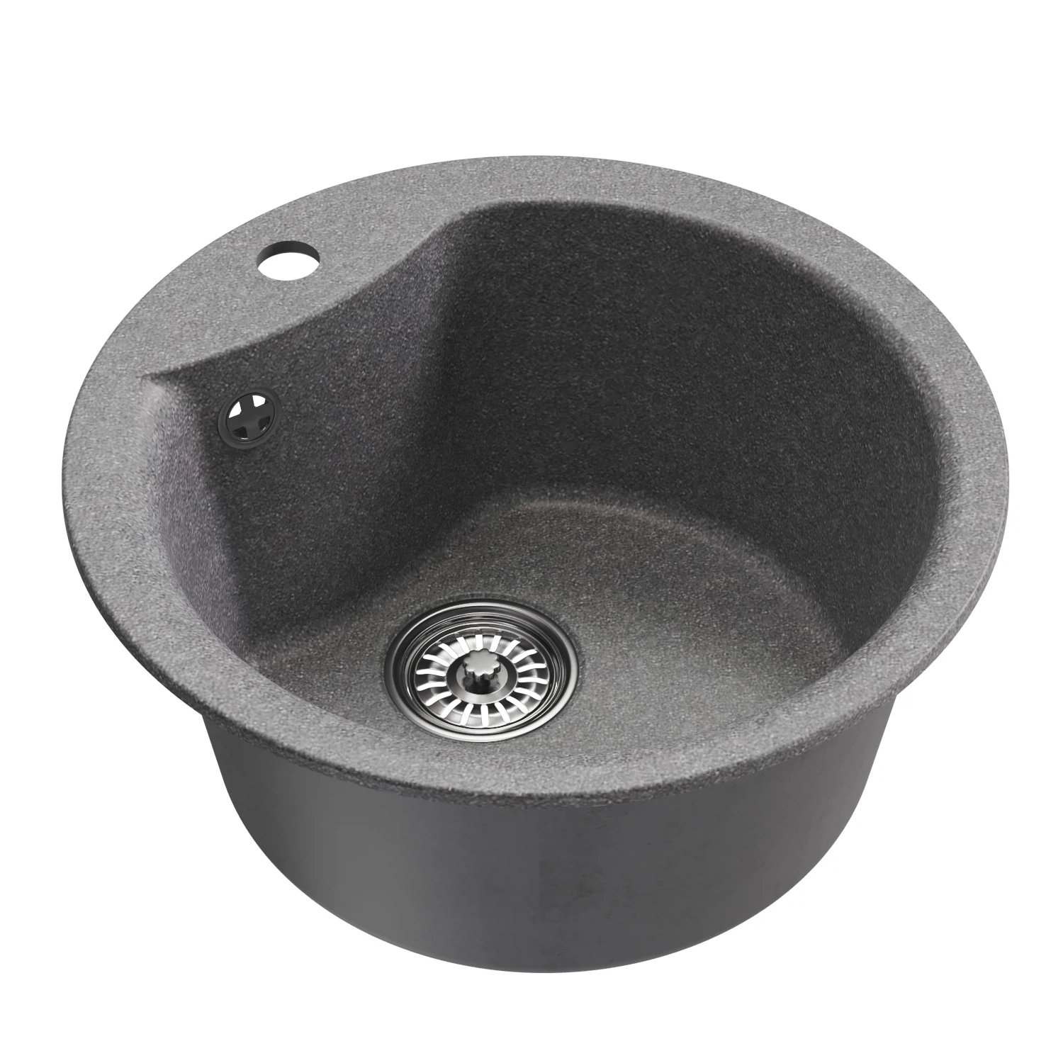 Изображение товара Мойкa ML-GM12 круглая, графит (342), 480мм (глуб. чаши 210) NEW