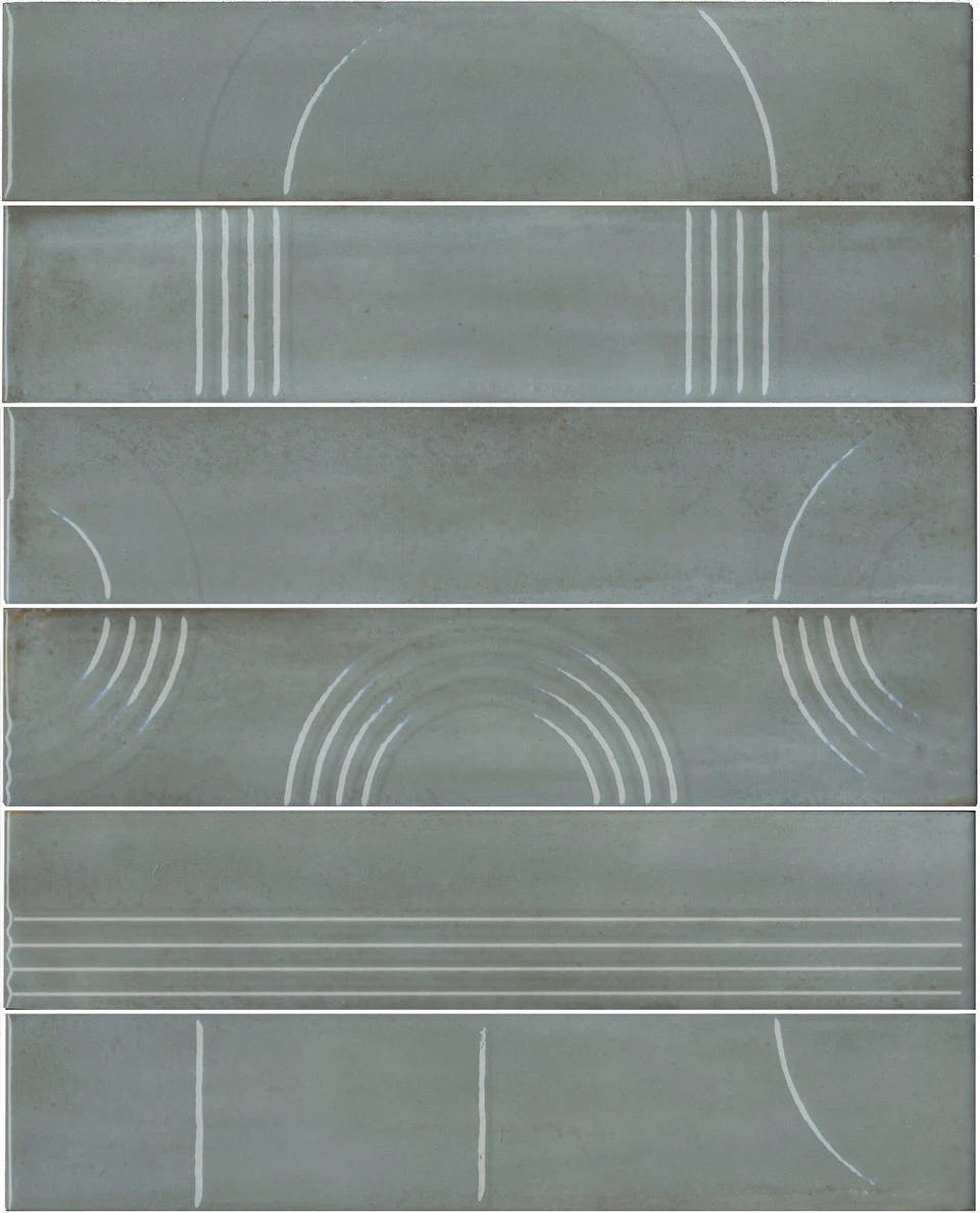 Изображение товара Панно керамическое Мажорель голубой глянцевый Kerama Marazzi 36x28,5 см