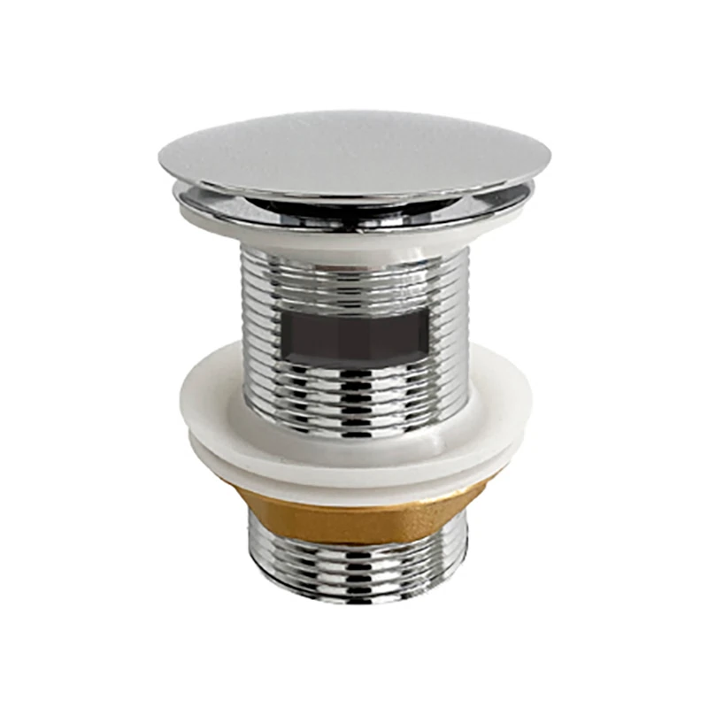 Изображение товара Донный клапан c переливом с хромированной накладкой с системой "Click-Clack", Хром