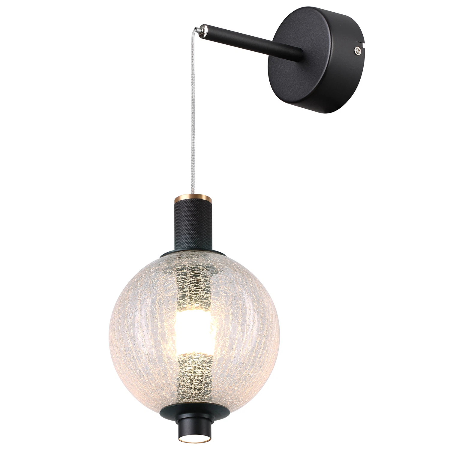 Изображение товара Настенный светильник FAVOURITE 4315-1W с кракле стеклом и LED