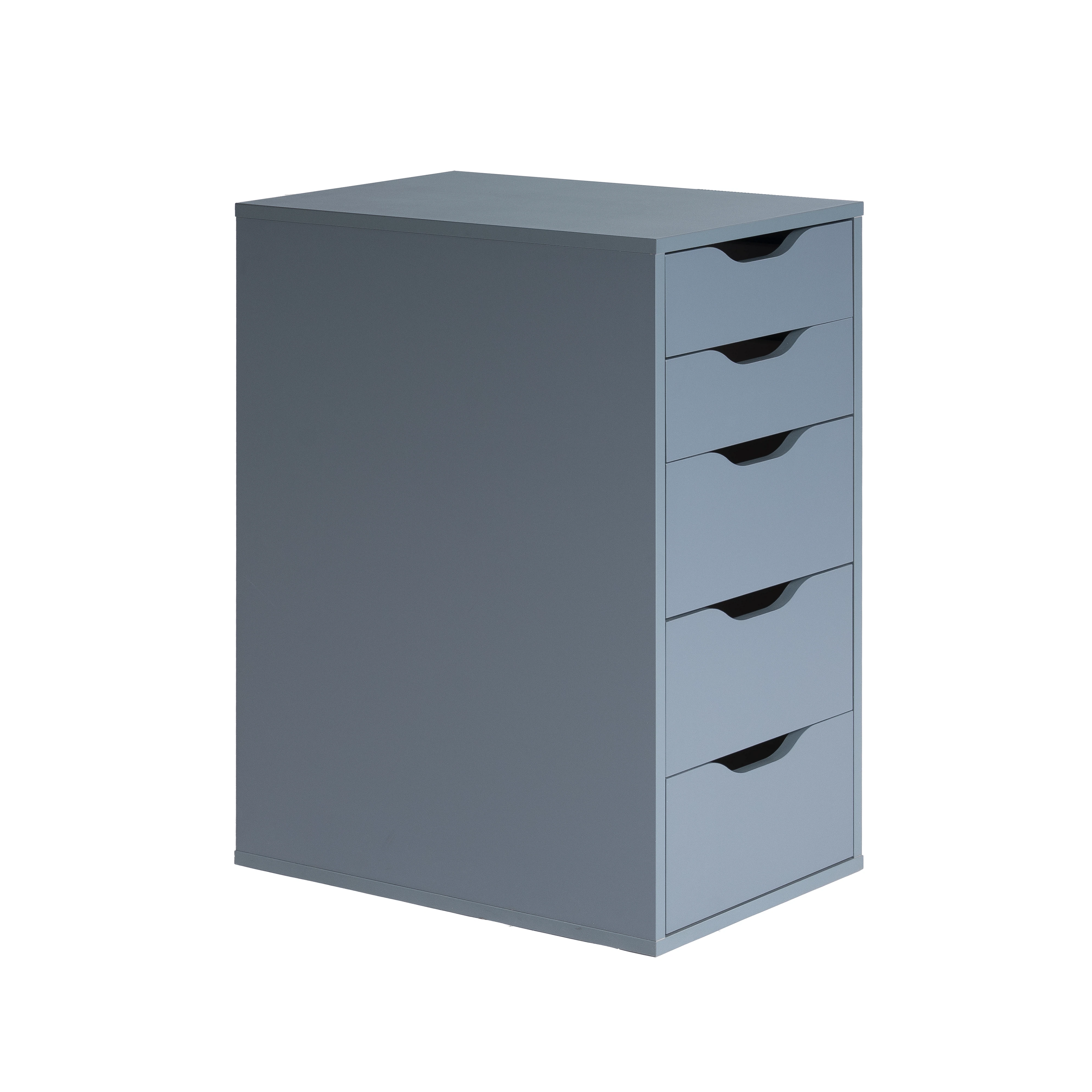 Изображение товара Комод Ингар 5 серо-бирюзовый ЛДСП 36x71x53 см минималистичный дизайн