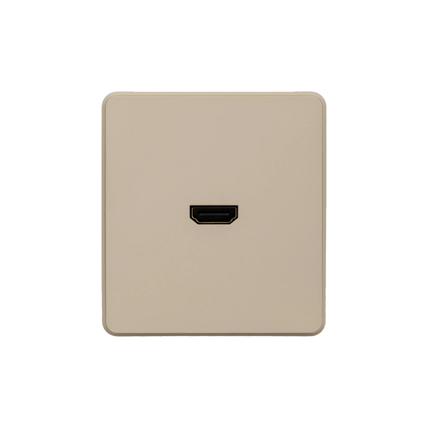 Изображение товара Розетка HDMI Kranz ROUND с заземлением и рамкой для скрытой установки