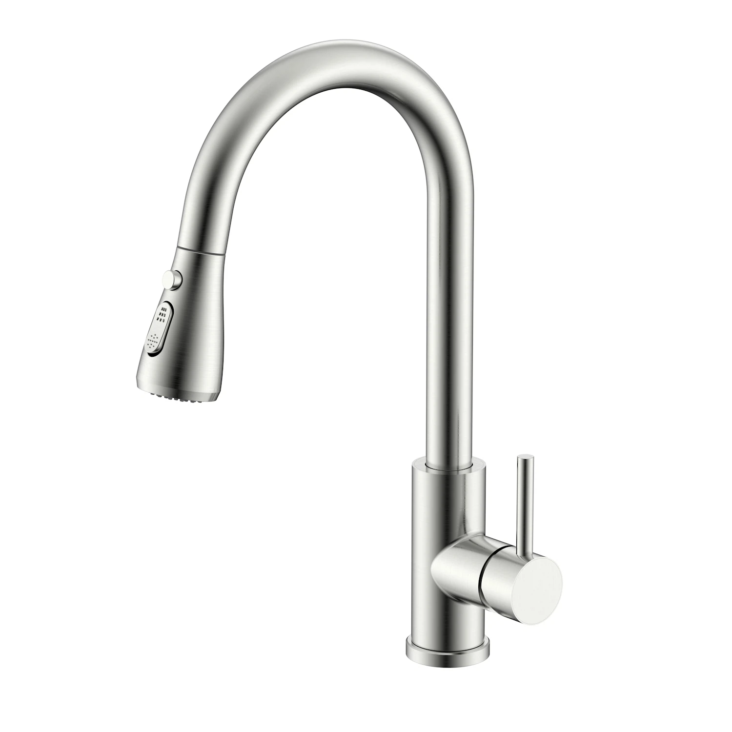 Изображение товара Смеситель для кухни с выдвижным изливом Splenka S203.49.05, сатин, нержавеющая сталь