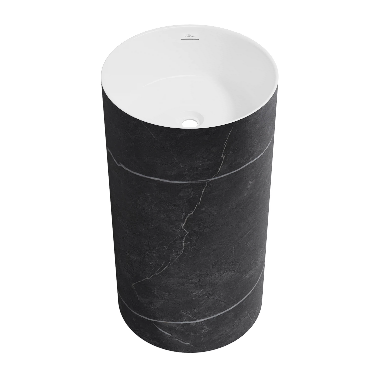 Изображение товара Напольная раковина Wellsee Chalice Perfection 45 см черная акриловая