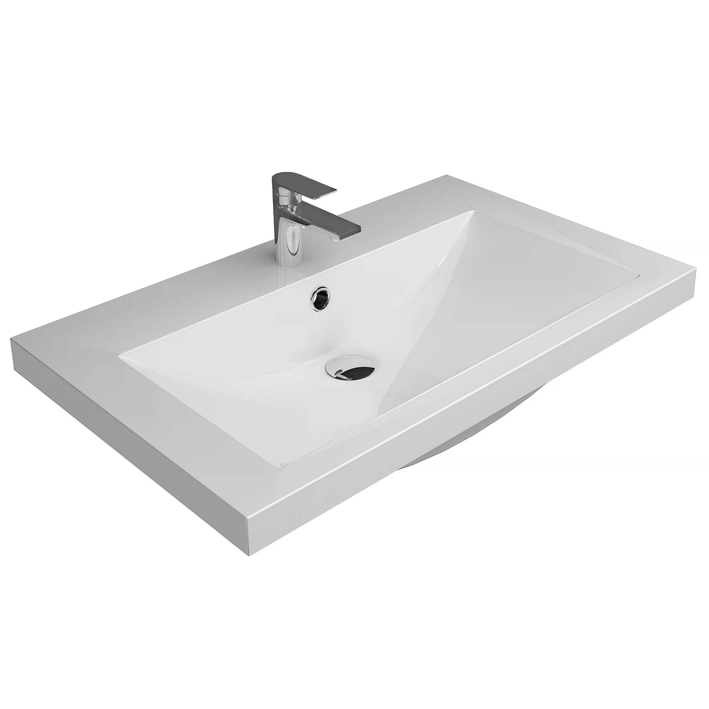 Изображение товара Раковина встраиваемая 1Marka Нота New Polytitan 75см