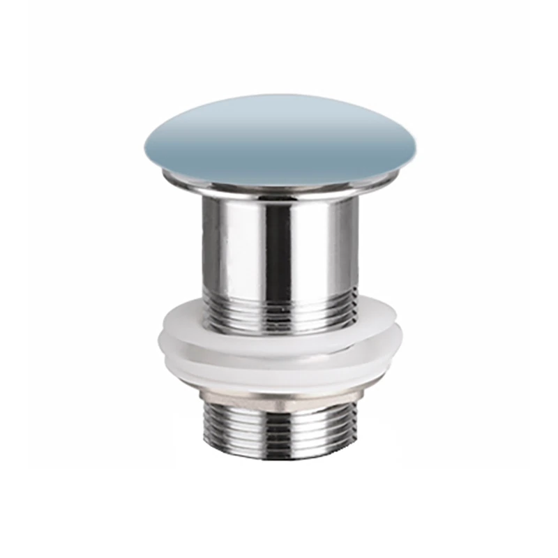 Изображение товара Донный клапан без перелива с керамической накладкой Click-Clack серо-голубой