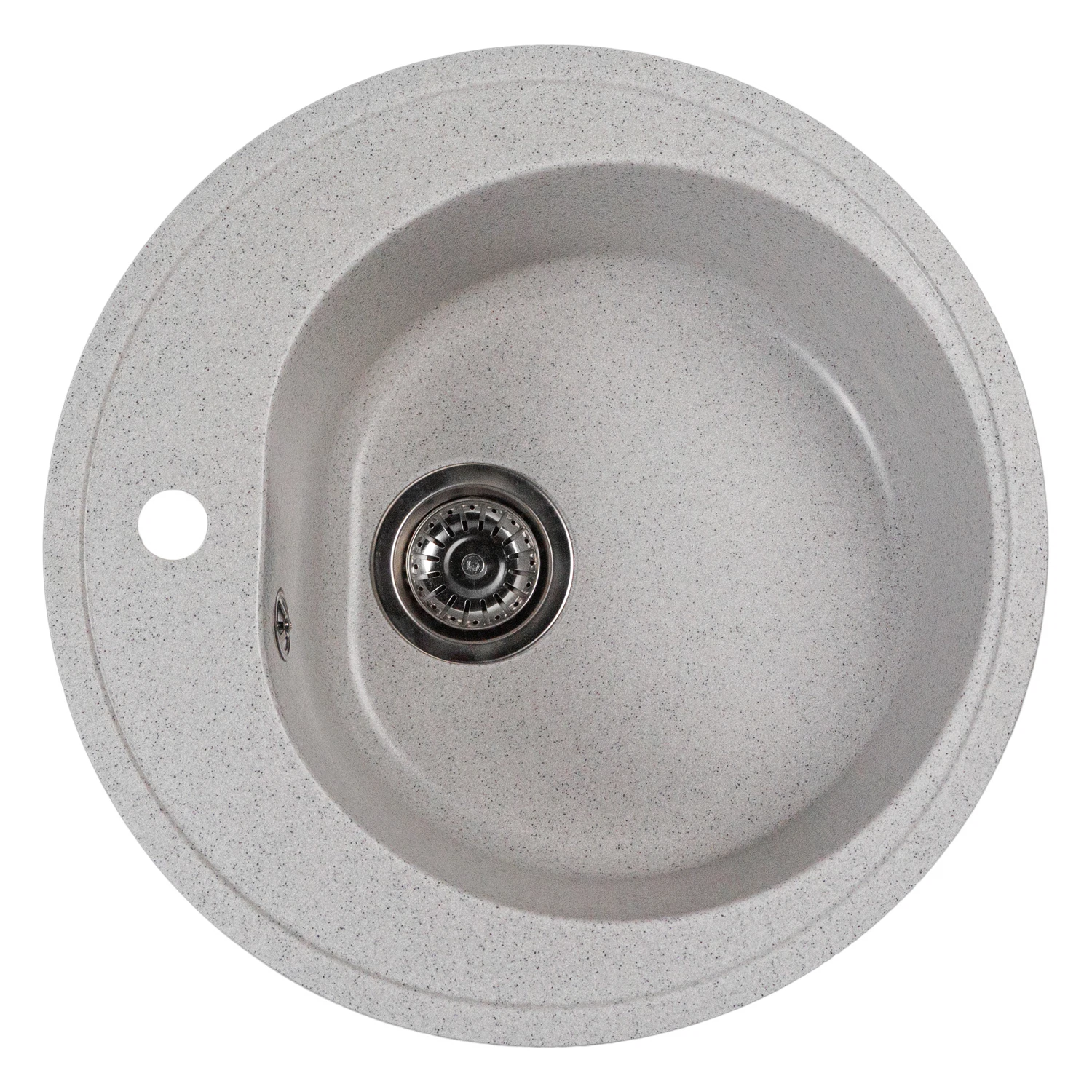 Изображение товара Мойка кухонная круглая из искусственного мрамора Mixline ML-GMS102 стандарт 500 мм