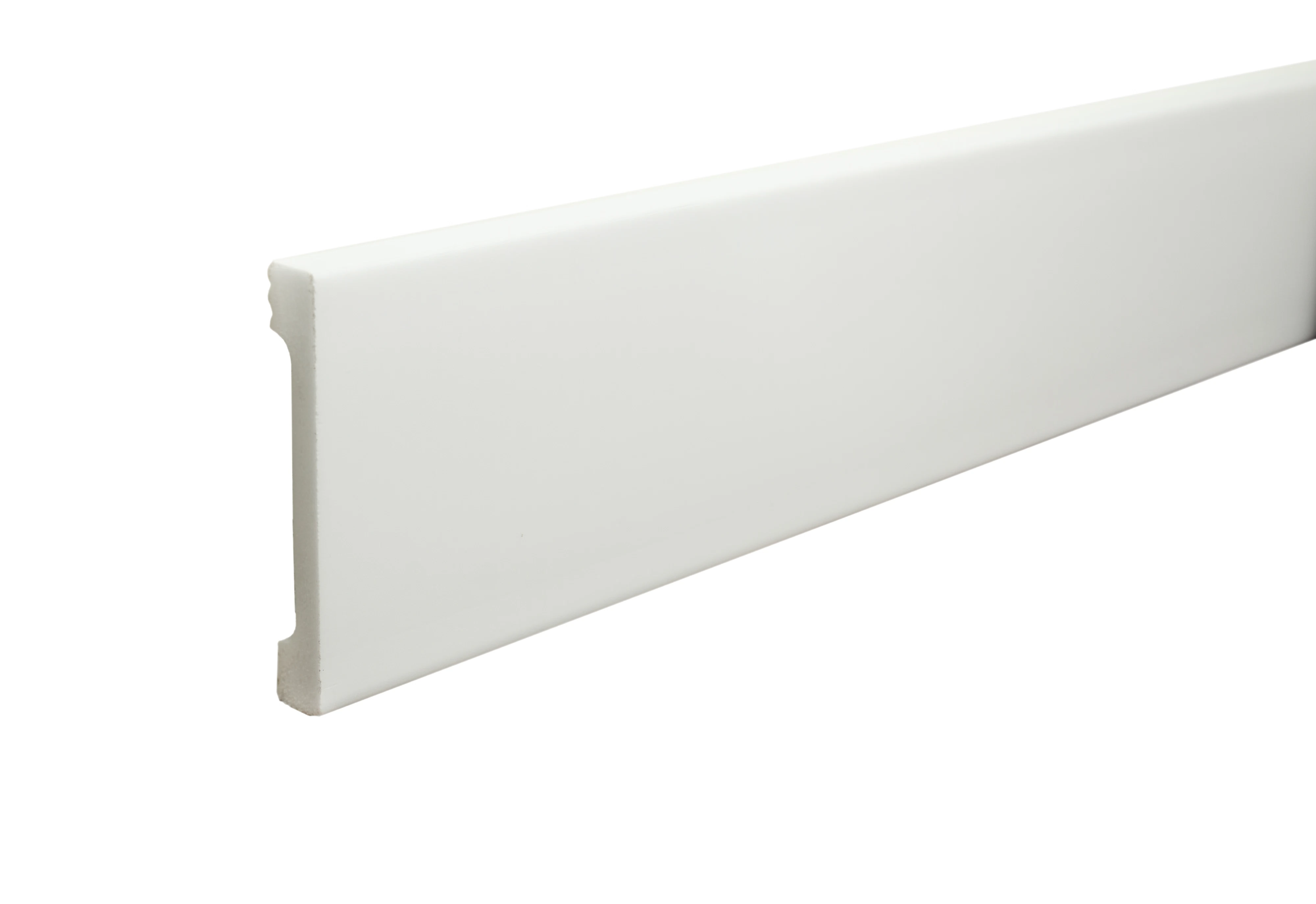 Изображение товара Плинтус дюрополимер Волшебная Палочка MSPOL 204 100*15*2000 мм Белый под покраску НФ-00001537