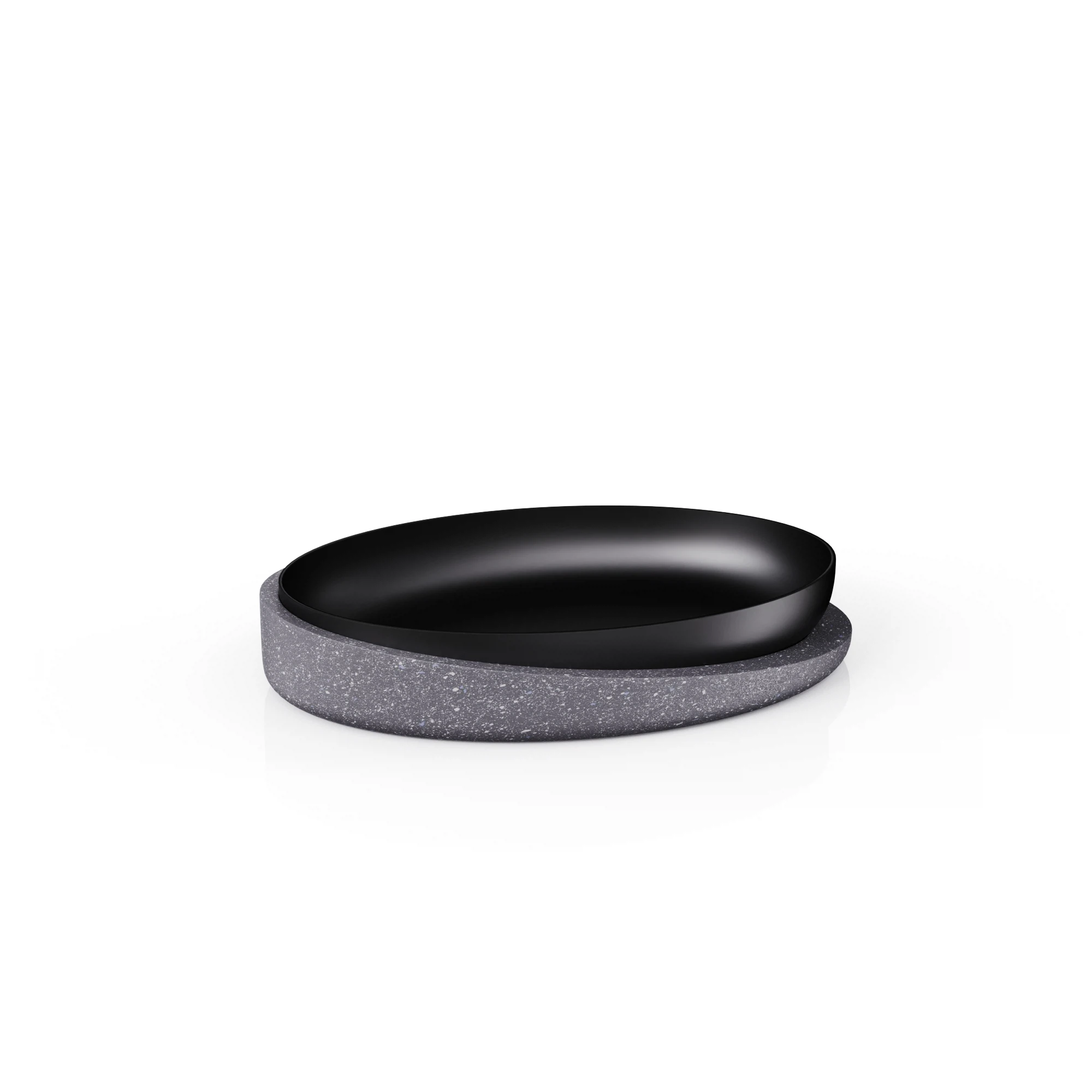 Изображение товара Настольная мыльница GRANIT DARK из полирезина для ванной, стильный аксессуар