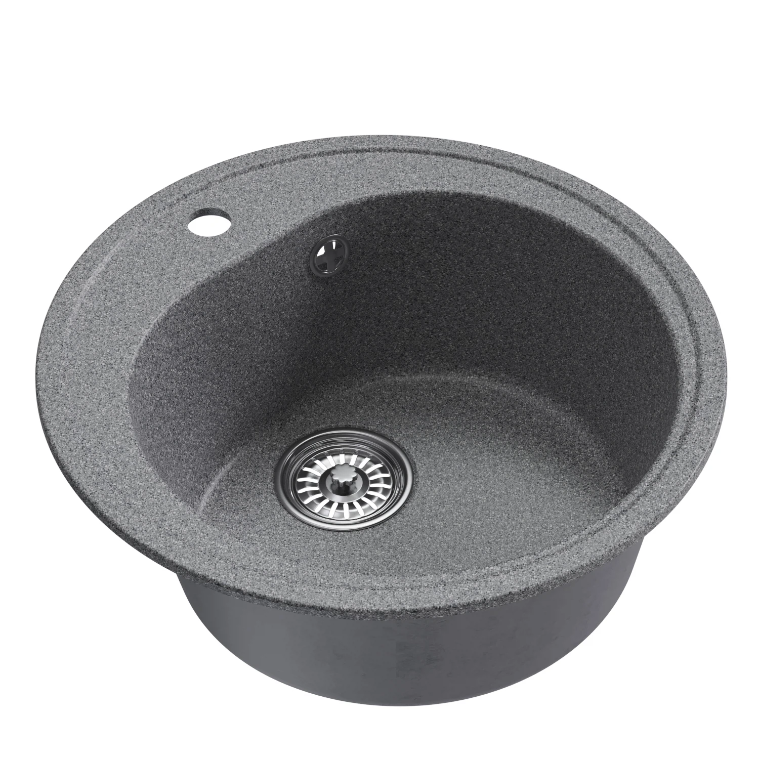 Изображение товара Мойка из искусственного мрамора Mixline ML-GM11 круглая темно-серая 500 мм