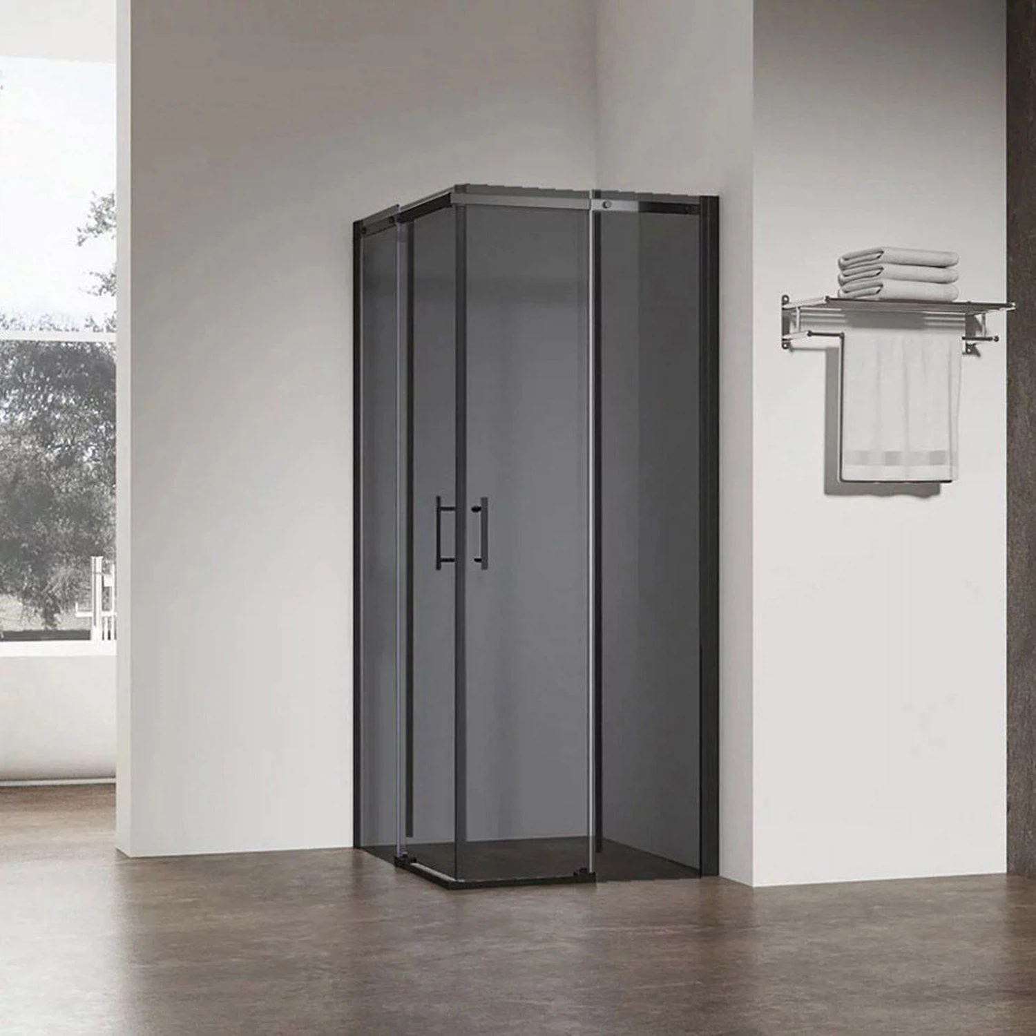 Изображение товара Душевой уголок Veconi Rovigo 800x1200 мм, стекло 6 мм, анодированный алюминий