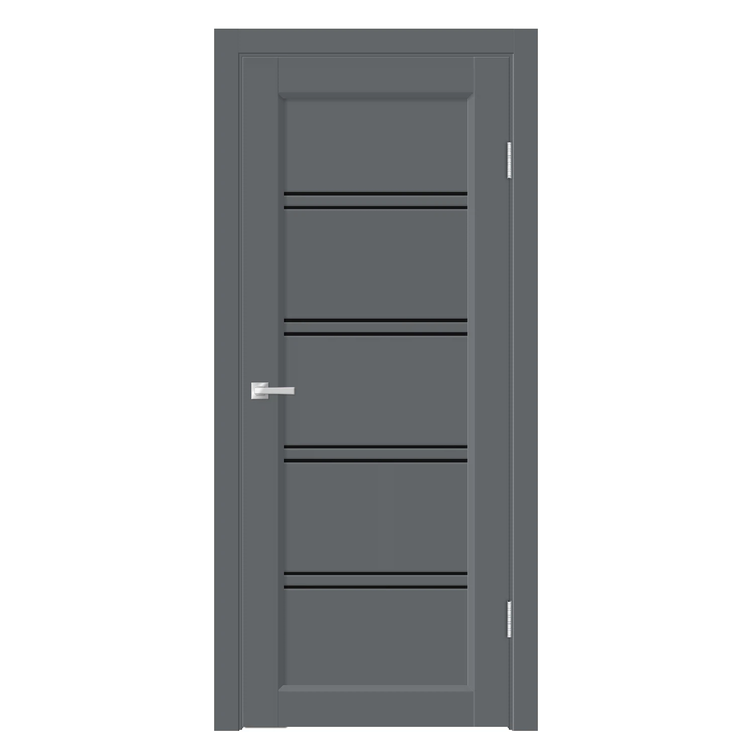 Изображение товара Межкомнатная дверь EMALUX STYLE 4 со стеклом 800х2000 черное стекло