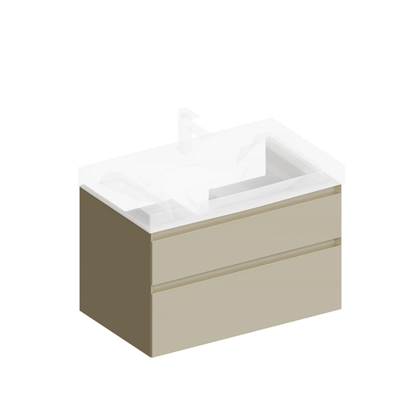 Изображение товара Тумба Cubo/Кубо подвесная с ящиками 80, лимо матовая Kerama Marazzi арт. CUB.80.2\LIM