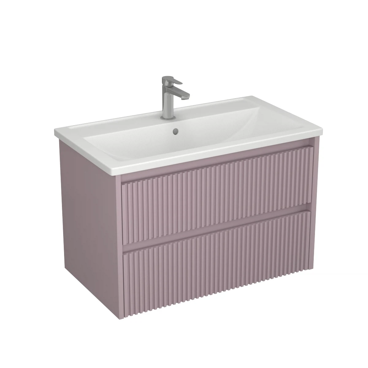 Изображение товара Подвесная тумба с раковиной Veneciana Aterno 80 пудра матовый