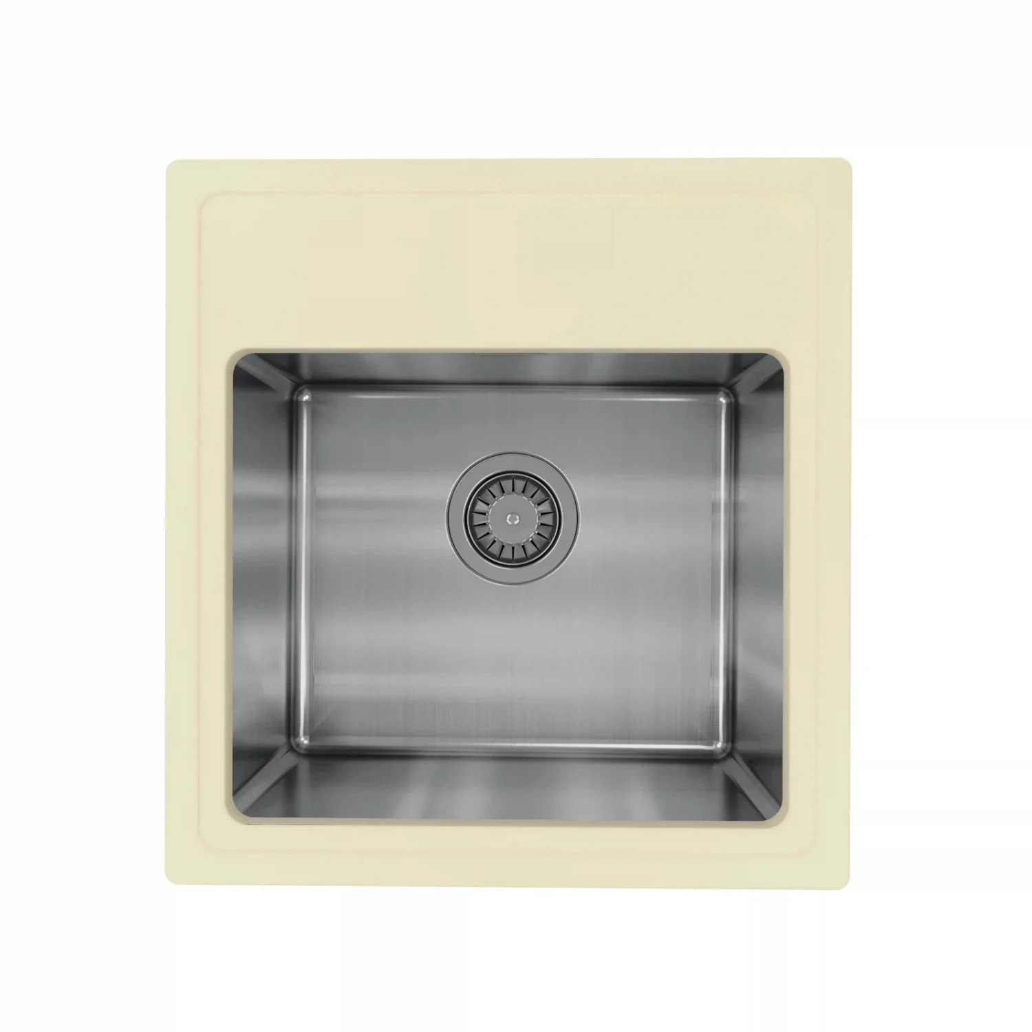 Изображение товара Кухонная мойка Florentina Шампань из кварца и нержавейки, врезная, 480x510 мм