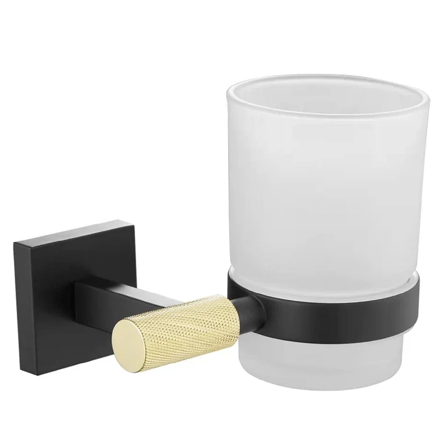 Изображение товара Rose RG3012H настенный держатель со стаканом золото/черный