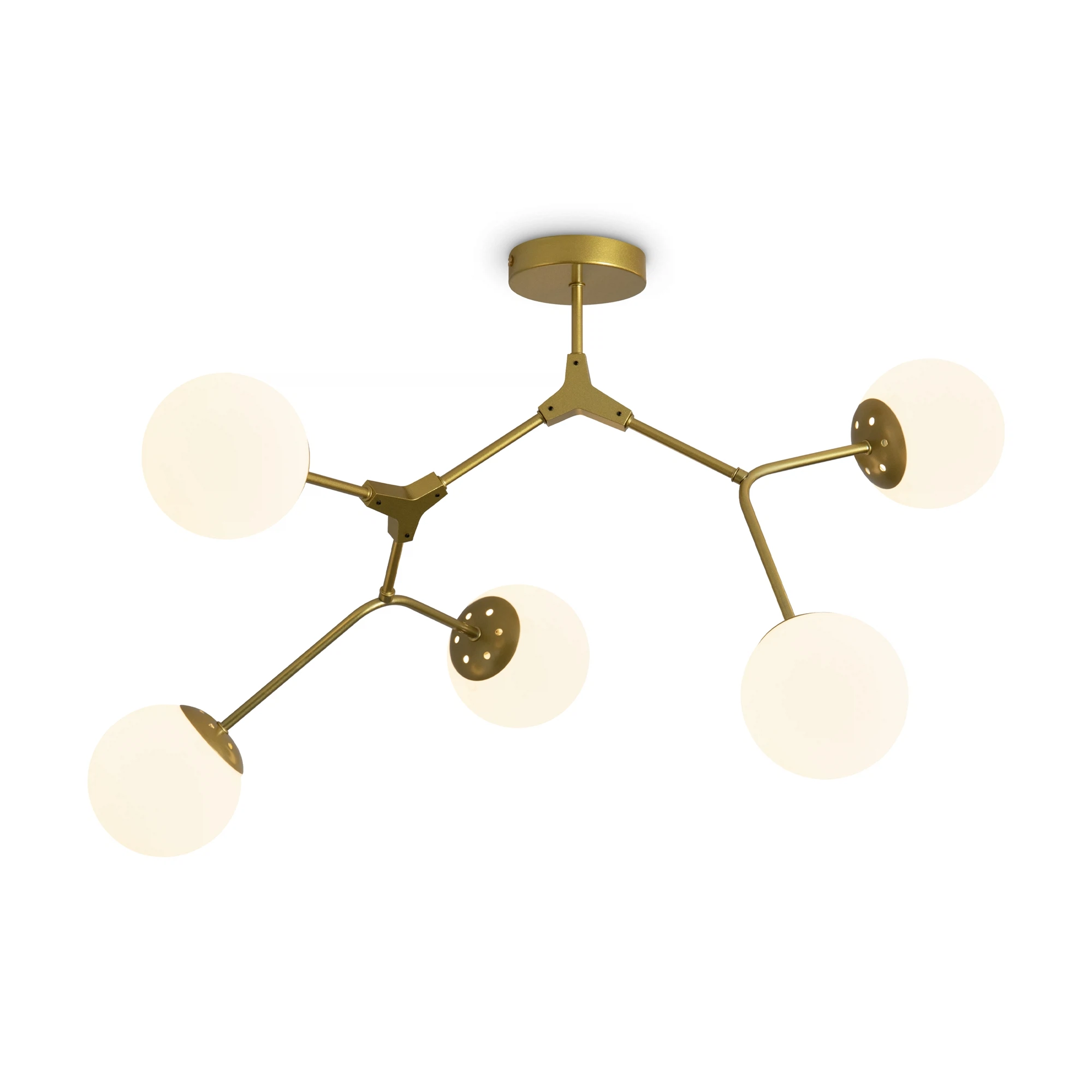 Изображение товара Люстра потолочная Freya Skip FR5497PL-05G в золоте 5 ламп для современного интерьера