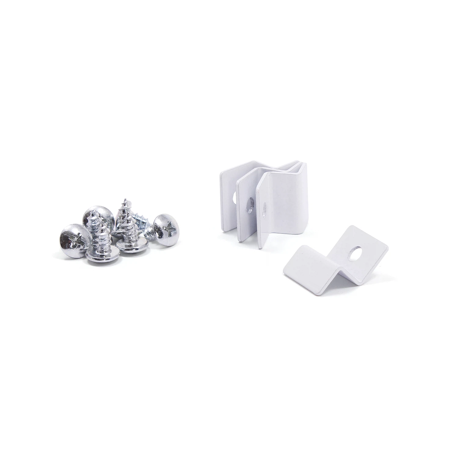 Изображение товара Крепление ЛДСП полки к тумбе Larvij, 80x70x15 мм, металл / белый, 4 шт., L9706WH