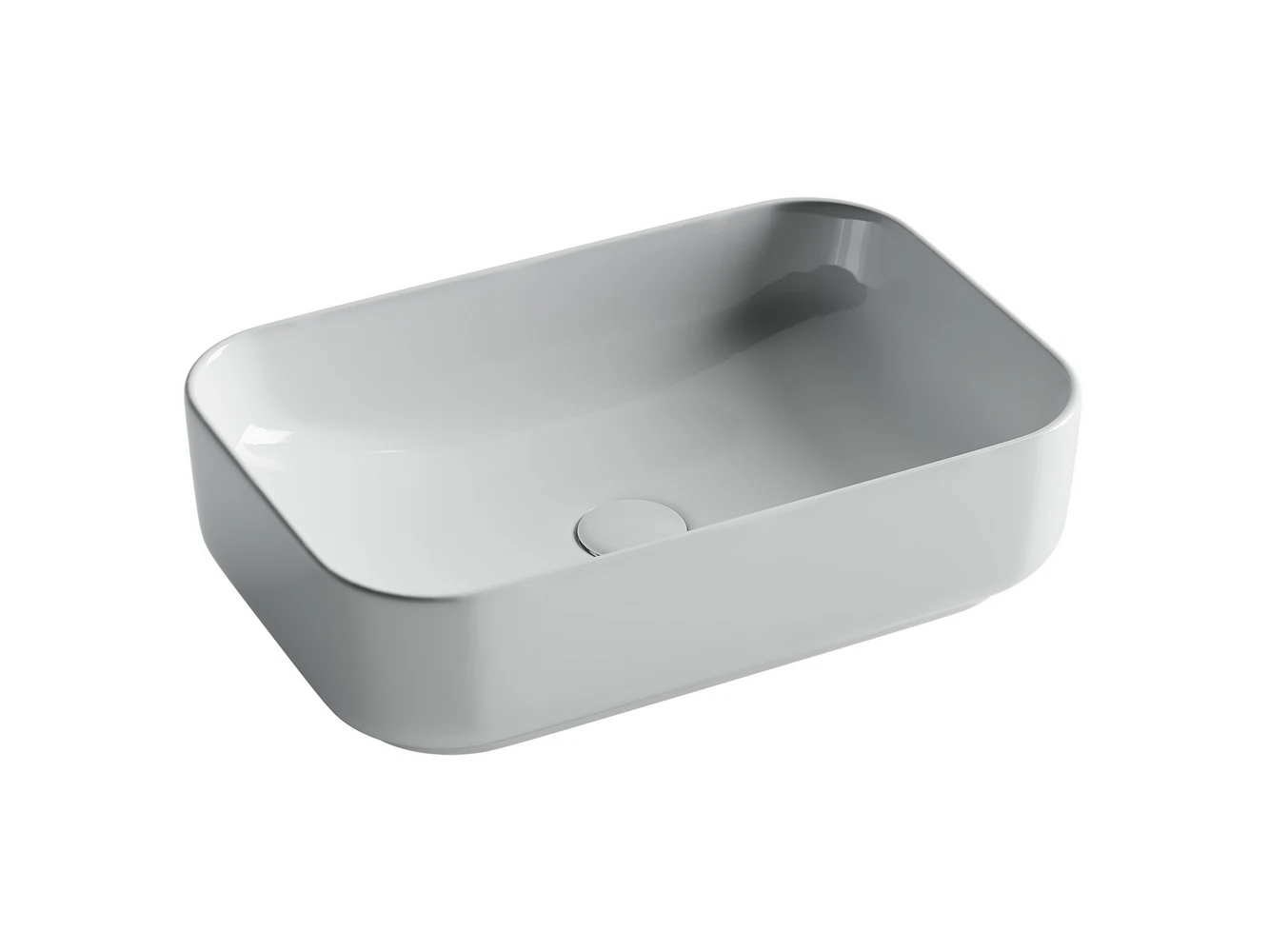 Изображение товара Умывальник чаша накладная прямоугольная Element 510x340x140 мм белая фарфор Италия