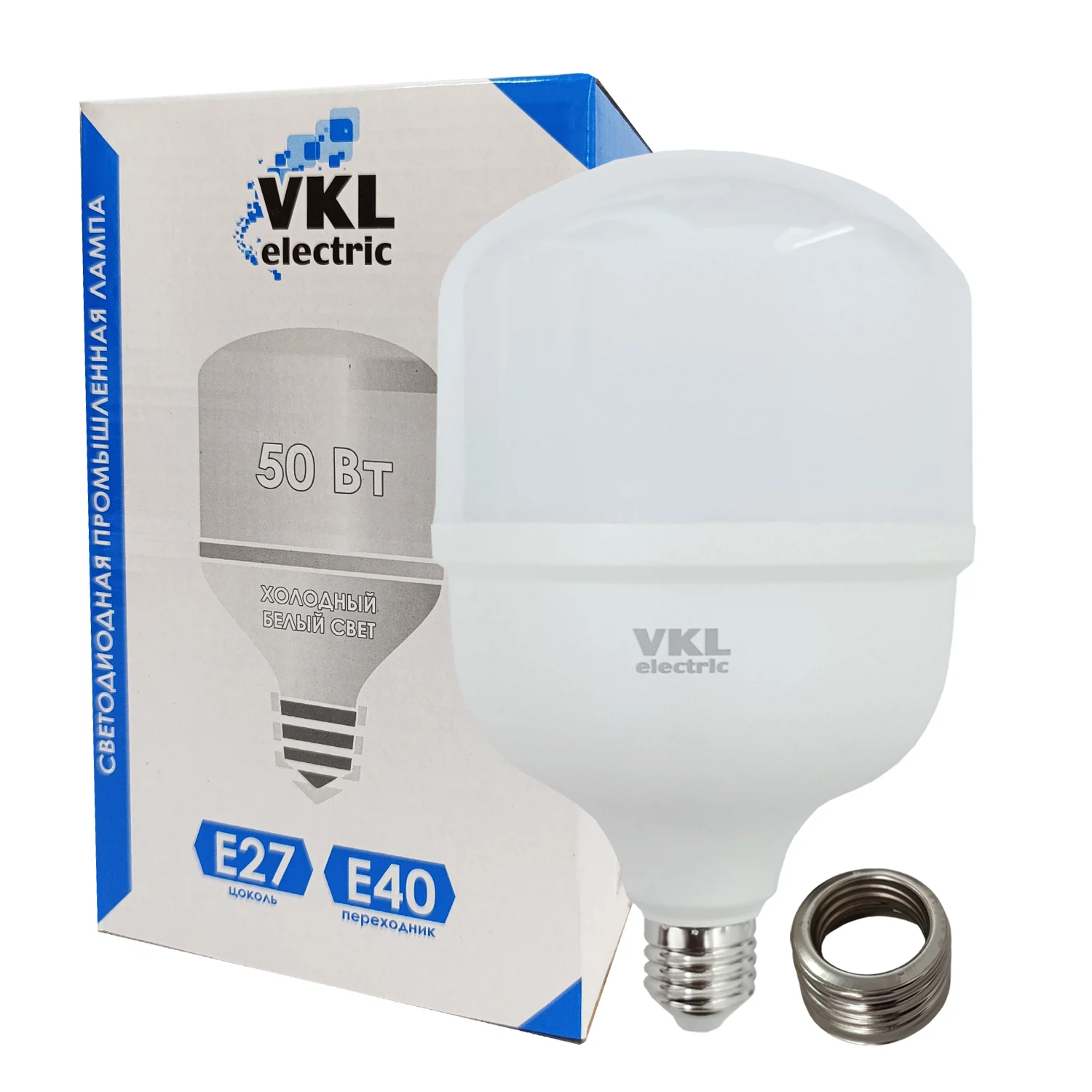 Изображение товара Лампа светодиодная VKL electric 1190984 Е27/Е40 груша 50Вт 6500К
