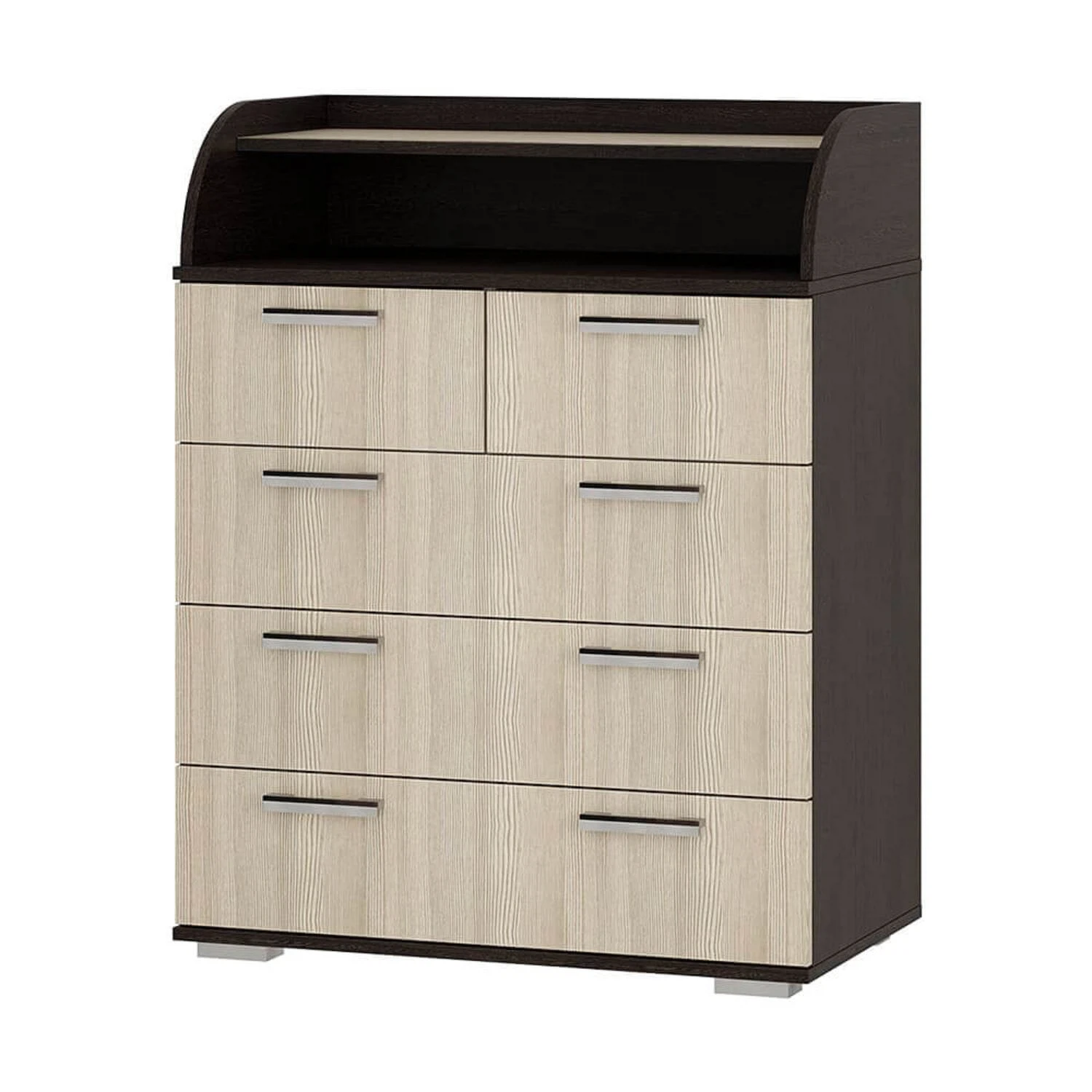 Изображение товара Комод высокий Стандарт 1 NEW венге/лоредо 80x102 см фабрики БТС